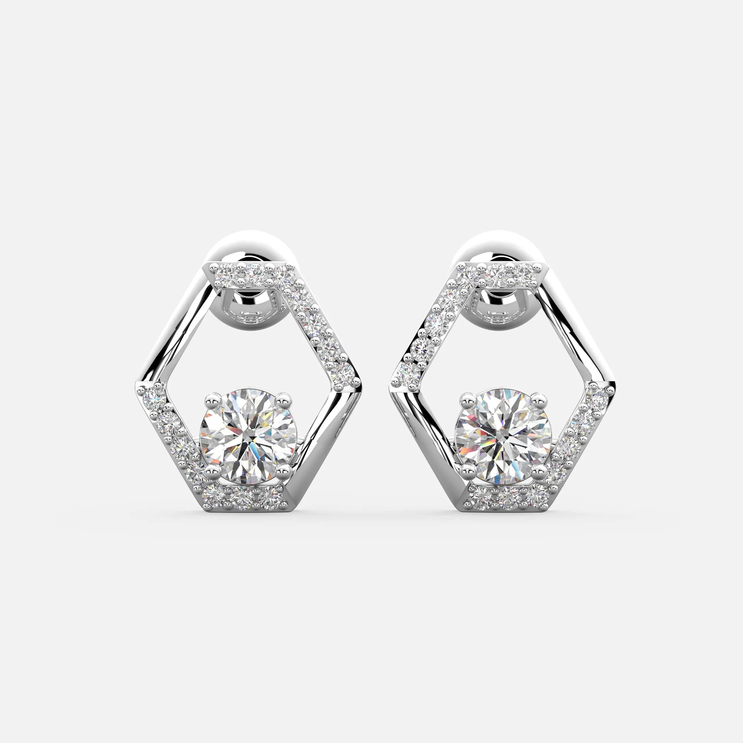 Axel Geometric Diamond Studs