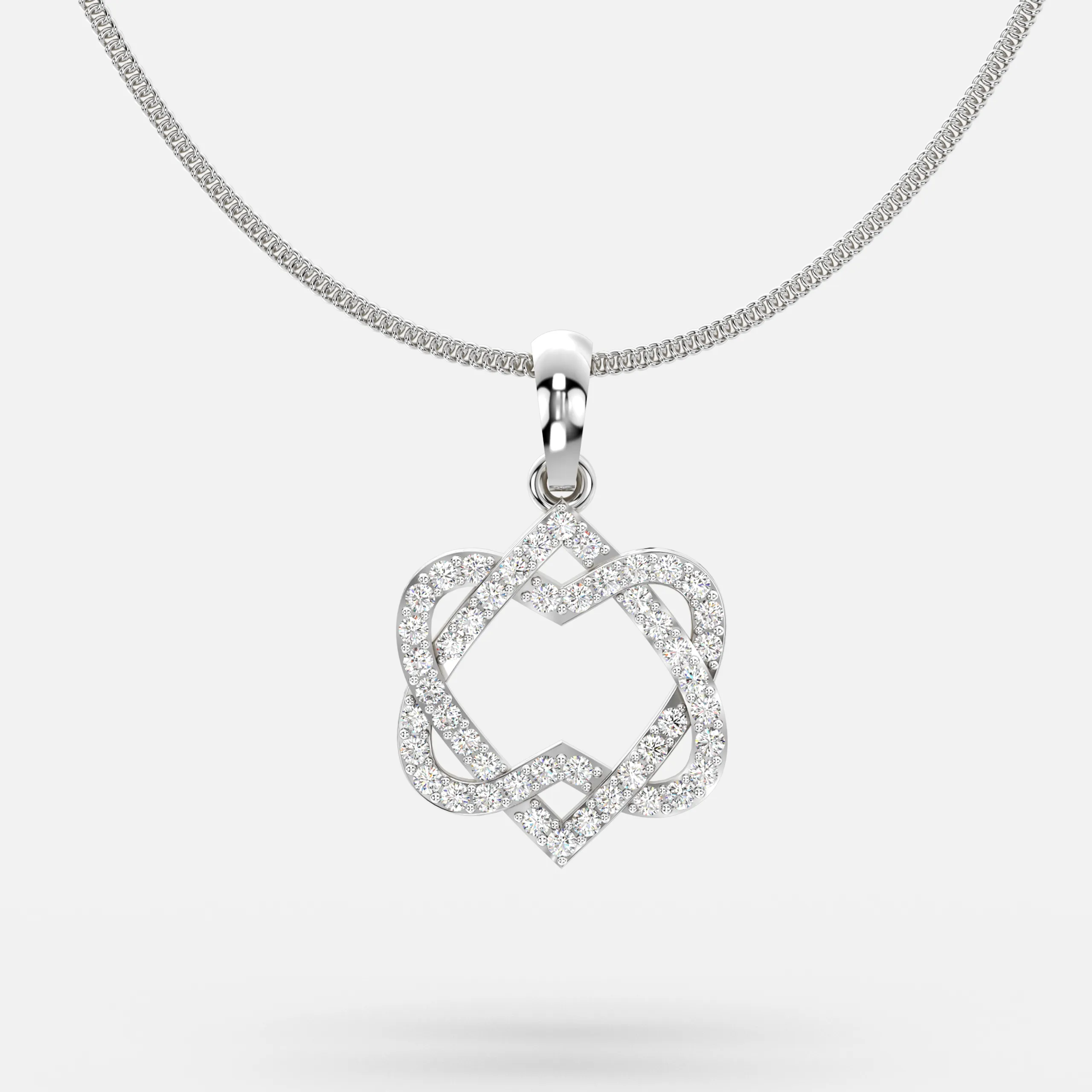 Radiant Clover Diamond Pendant