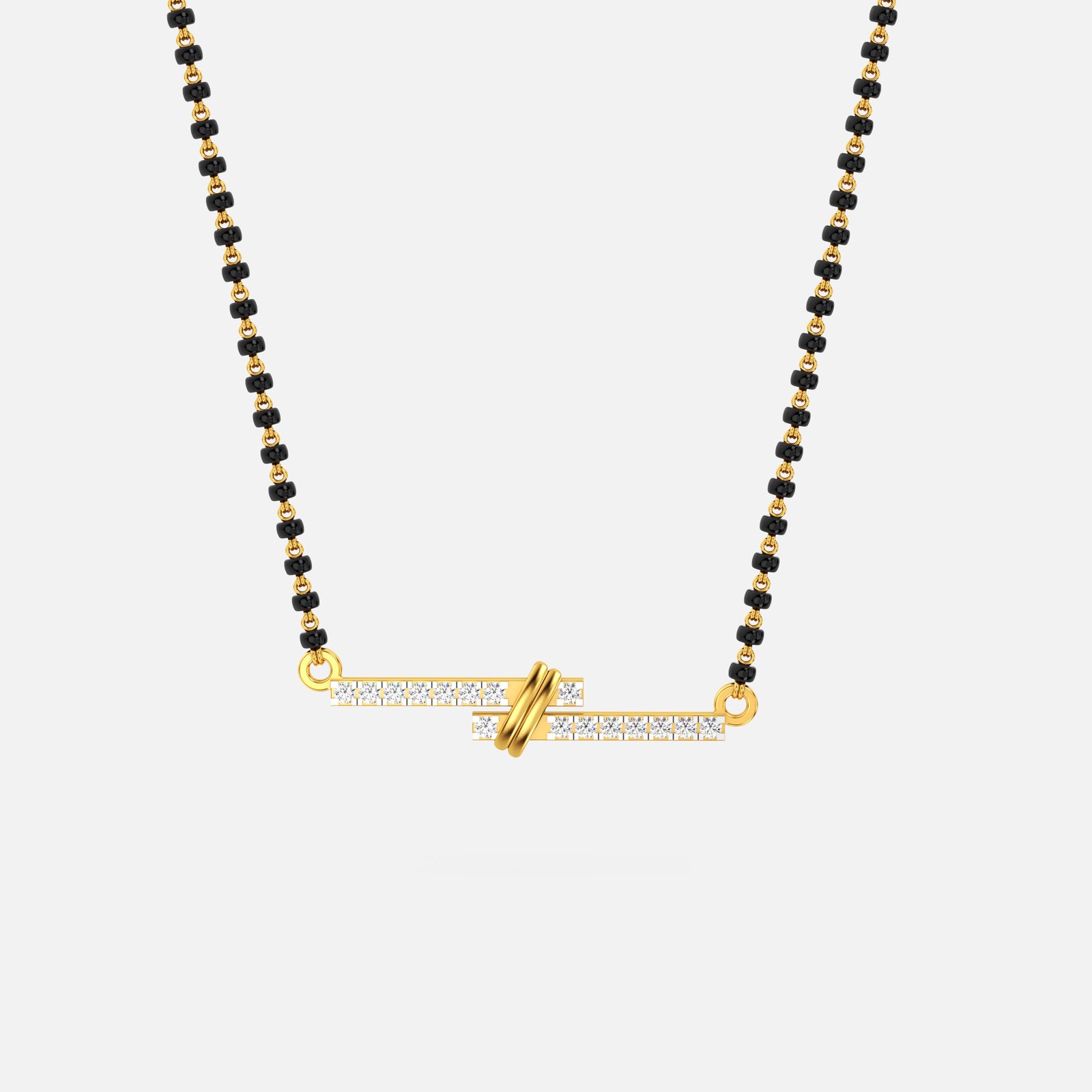 Parallel Diamond Mangalsutra