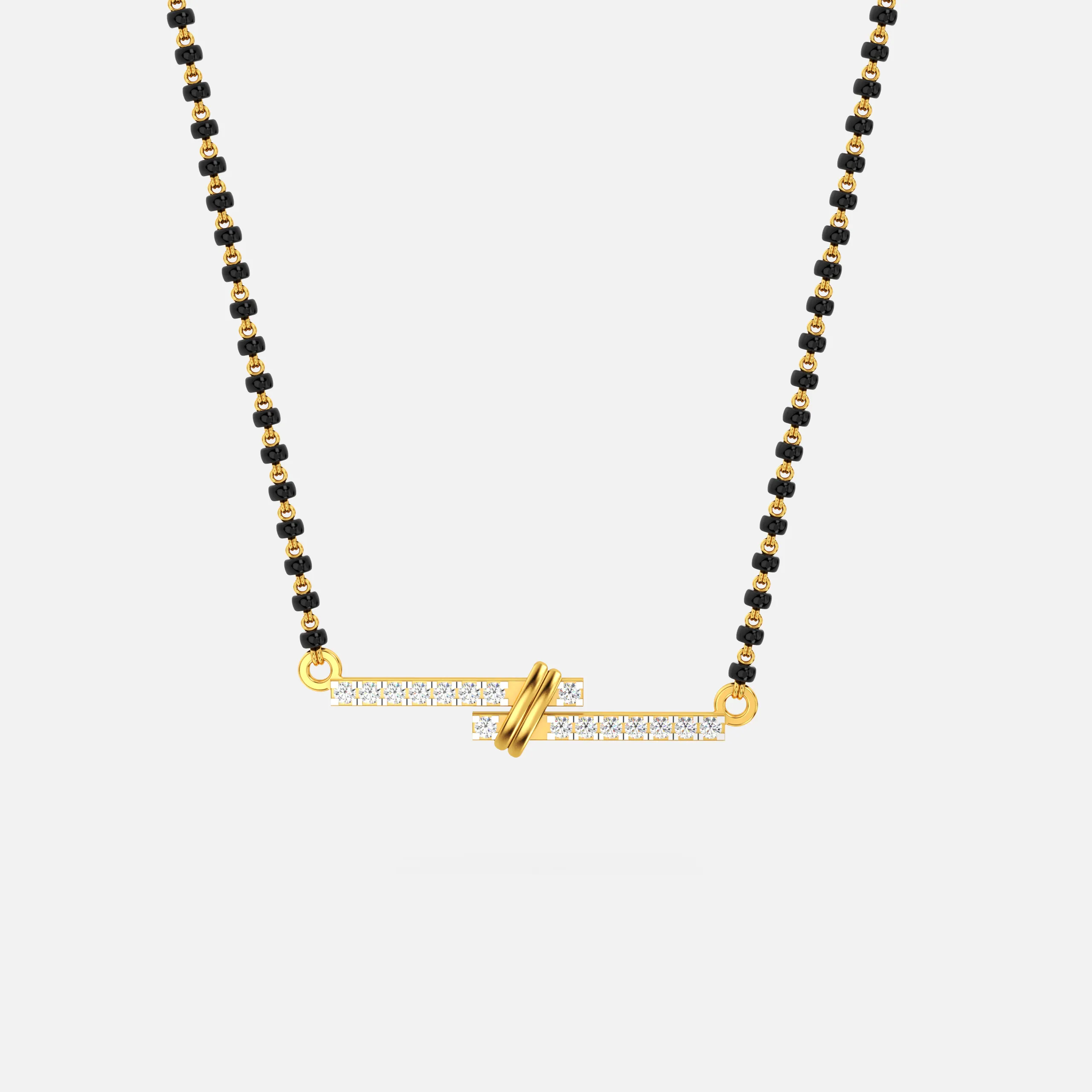 Parallel Diamond Mangalsutra