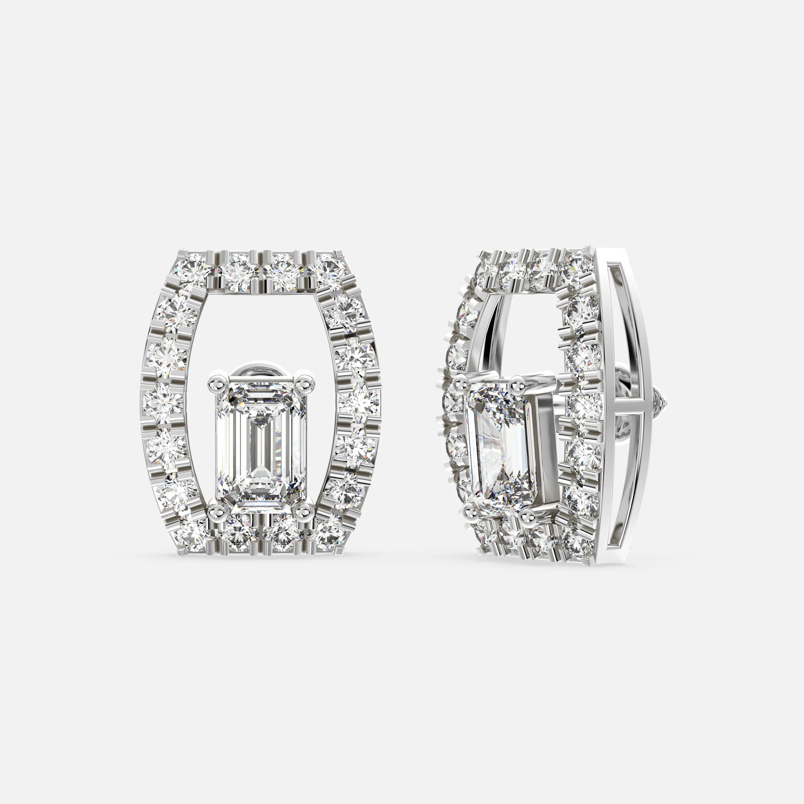 Radiance Frame Diamond Earrings