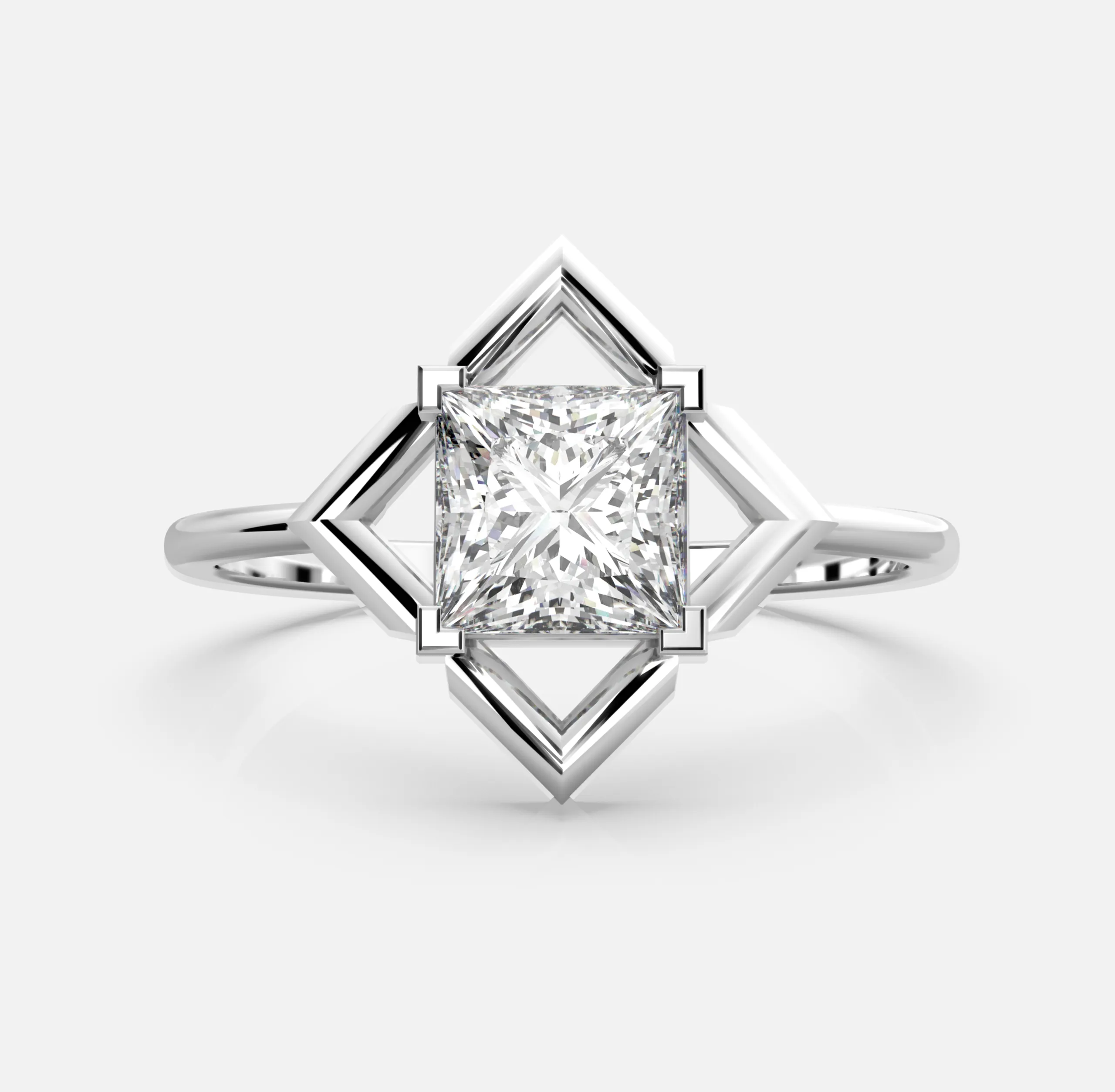 Radiant Prism Diamond Ring