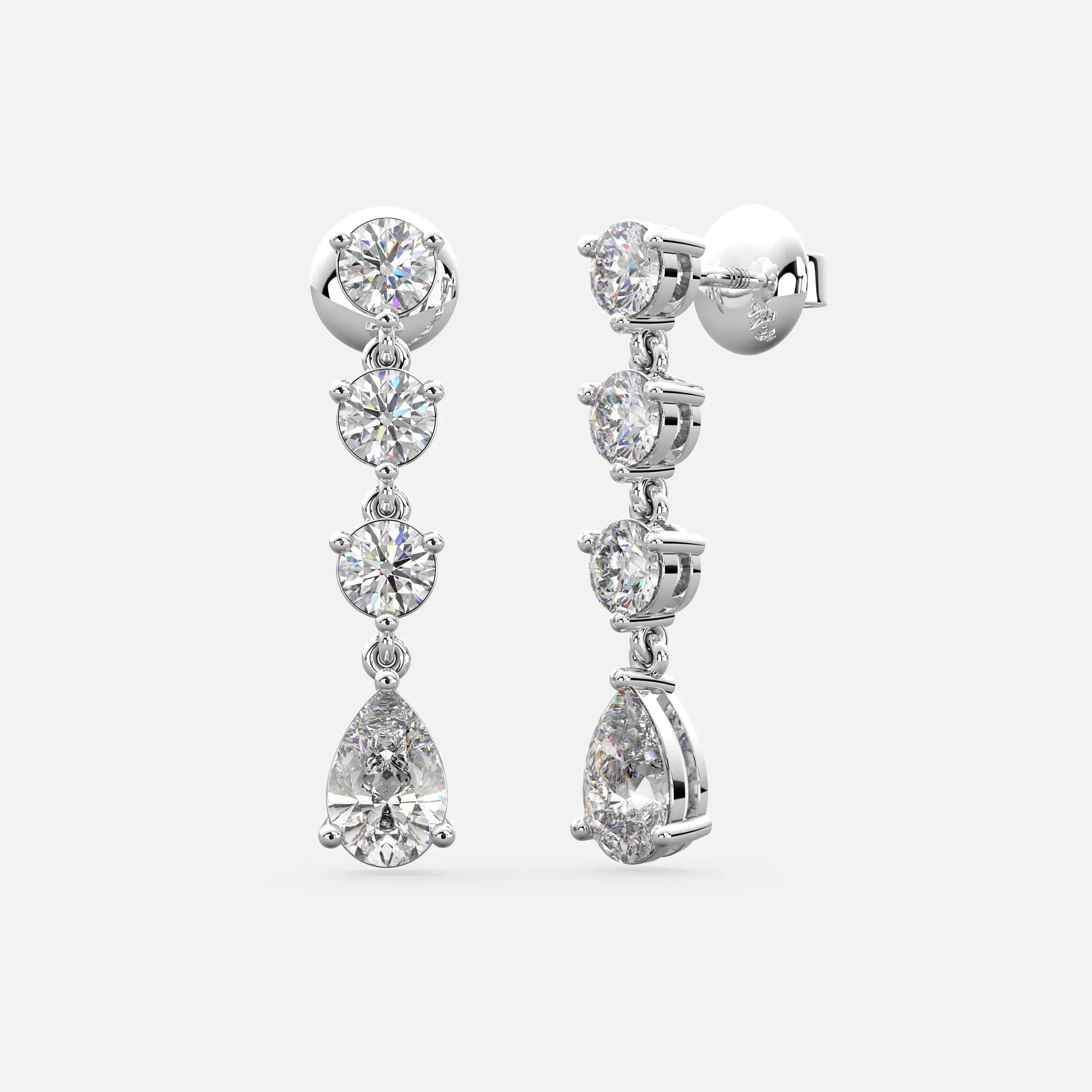 Celeste Drop Diamond Earrings
