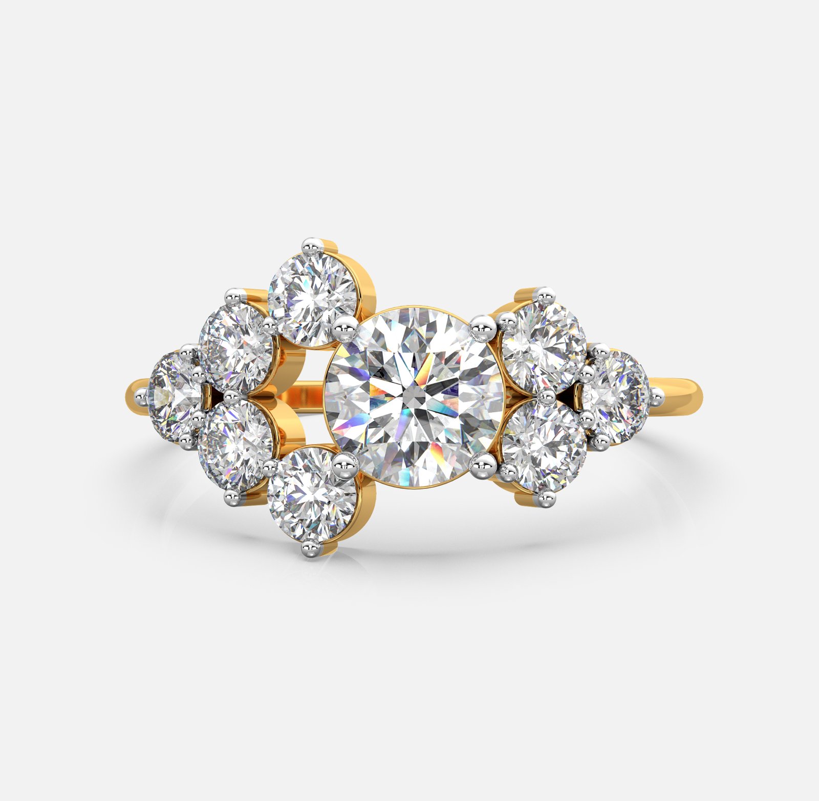 Radiant Cluster Diamond Ring