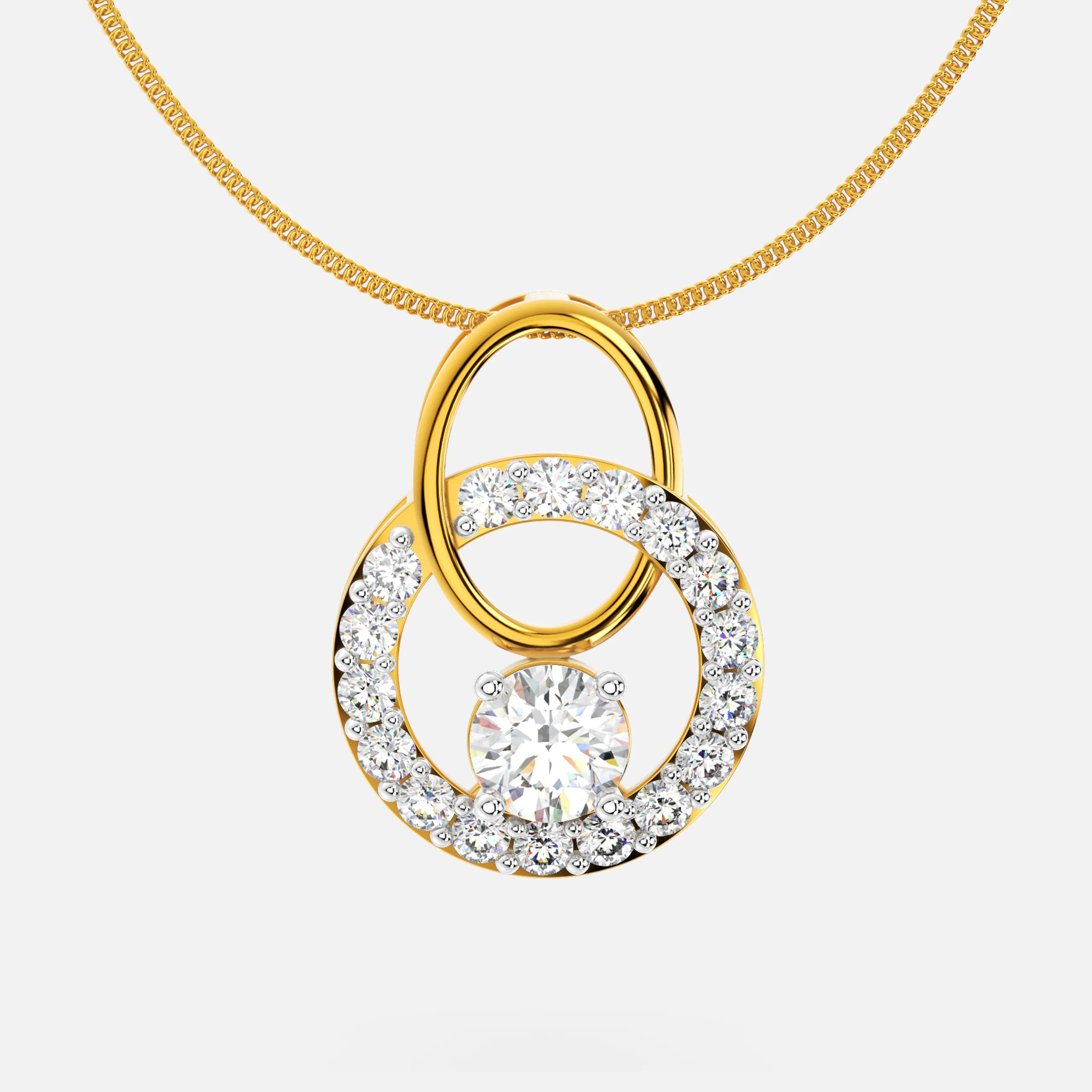Aurora Round Diamond Pendant