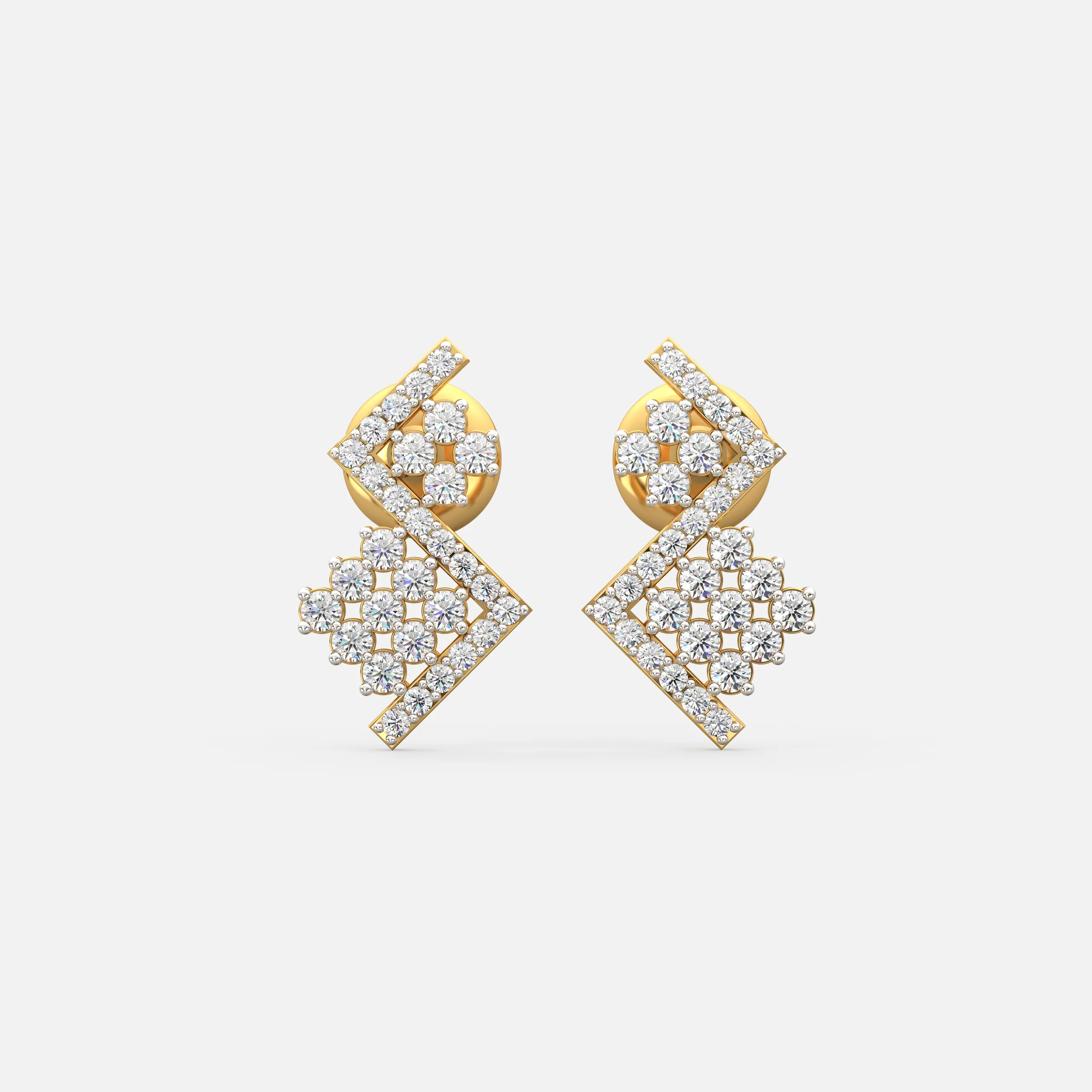 Diamond Arrow Bloom Studs