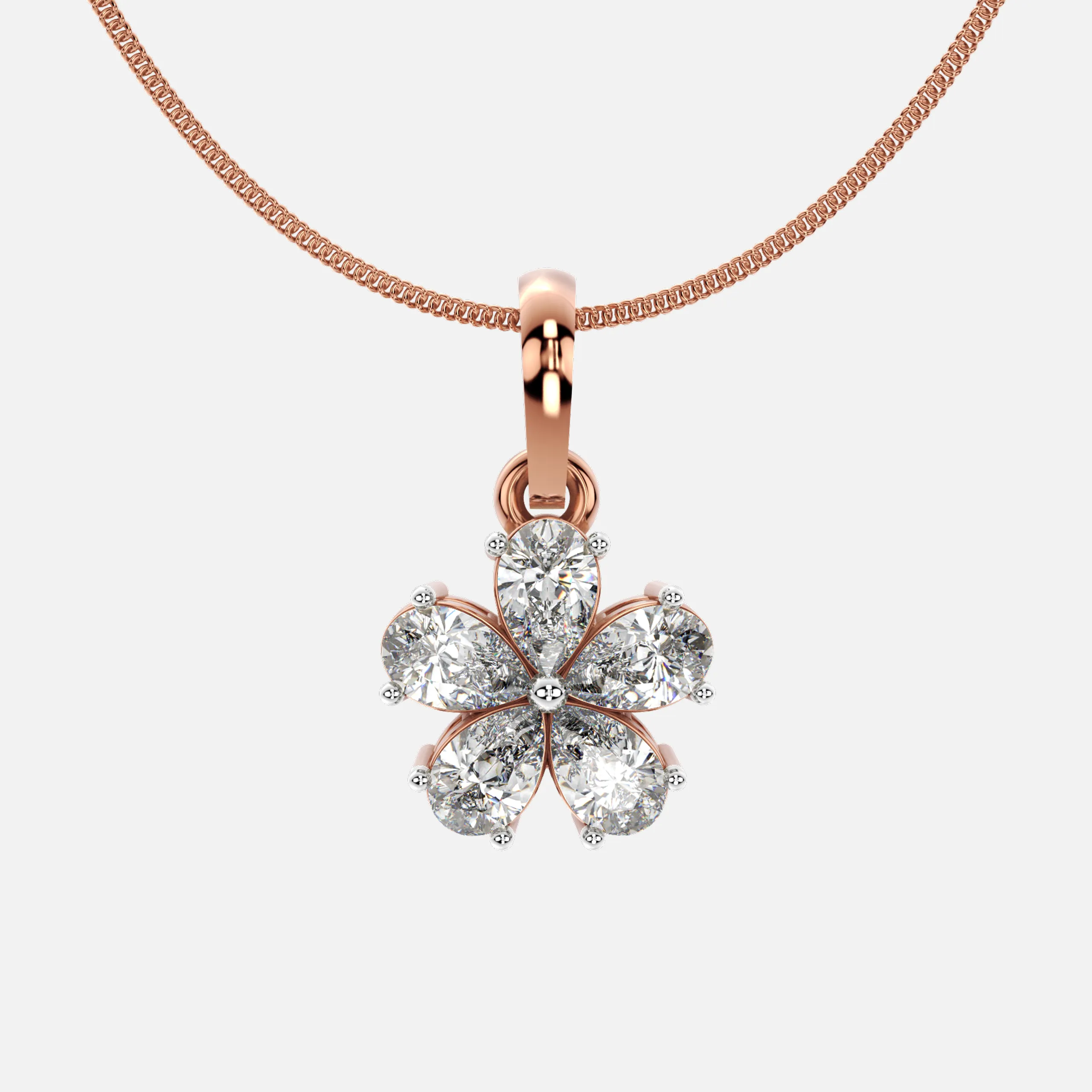 Diamond Bloom Cluster Pendant