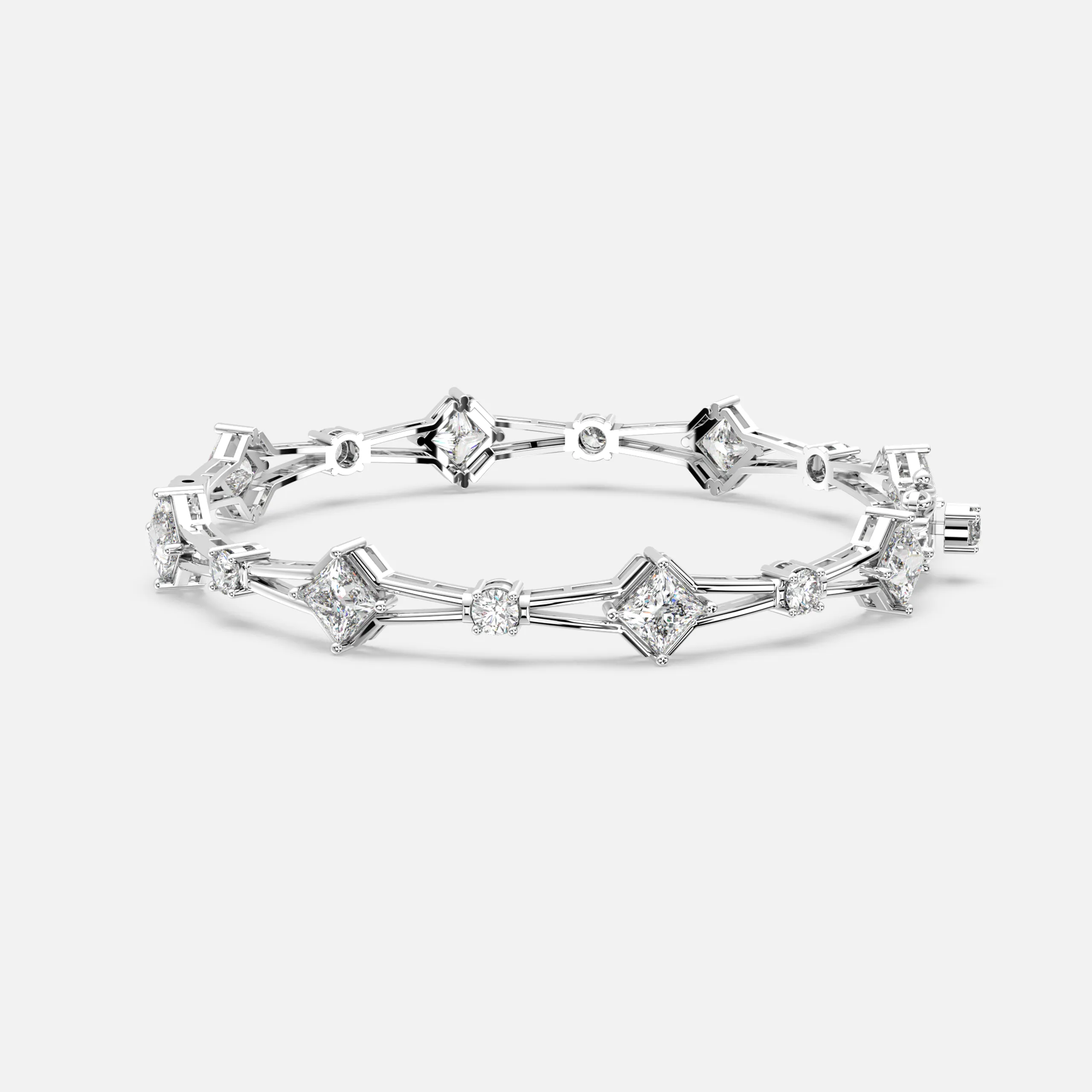 Geometric Diamond Bracelet