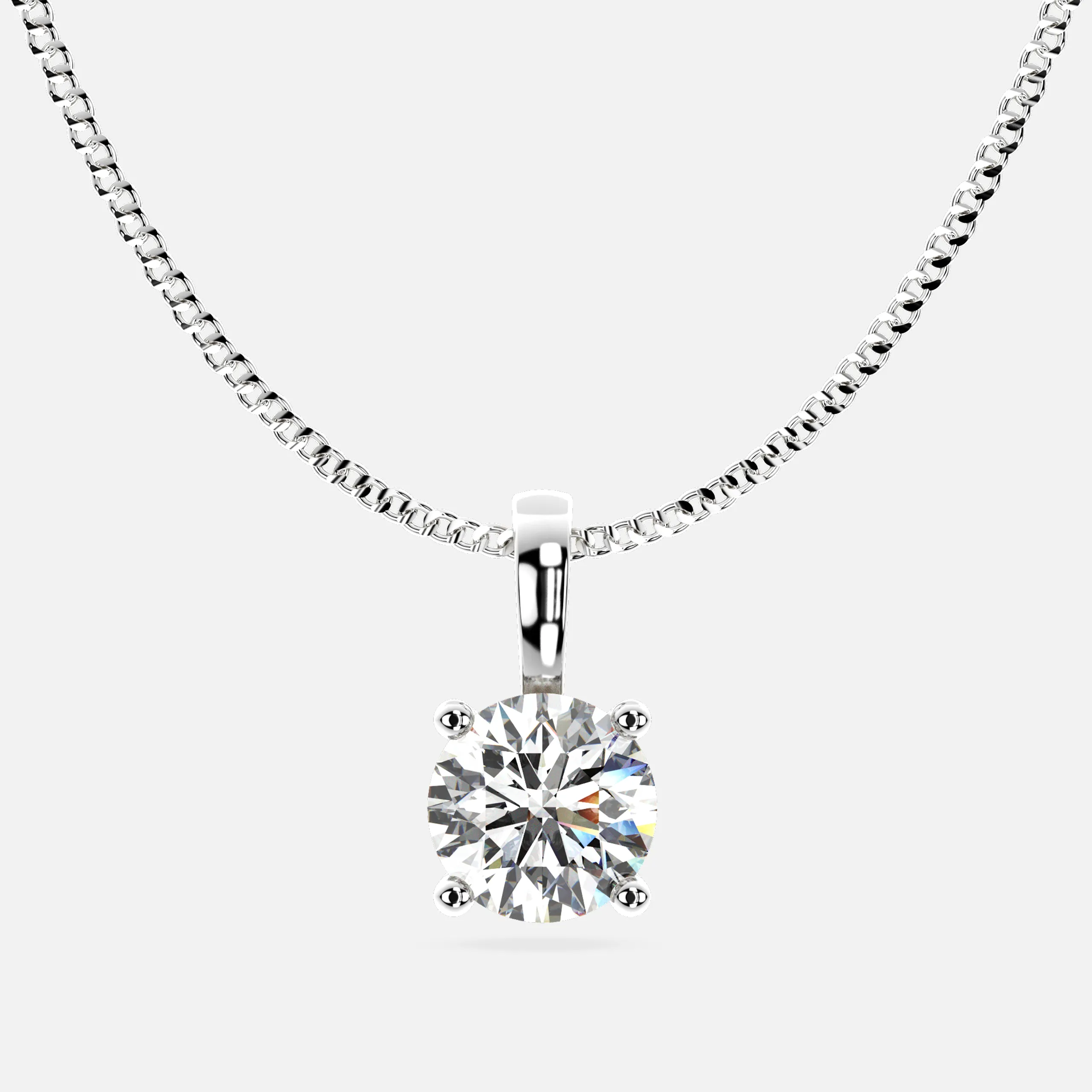 Round Solitaire Pendant