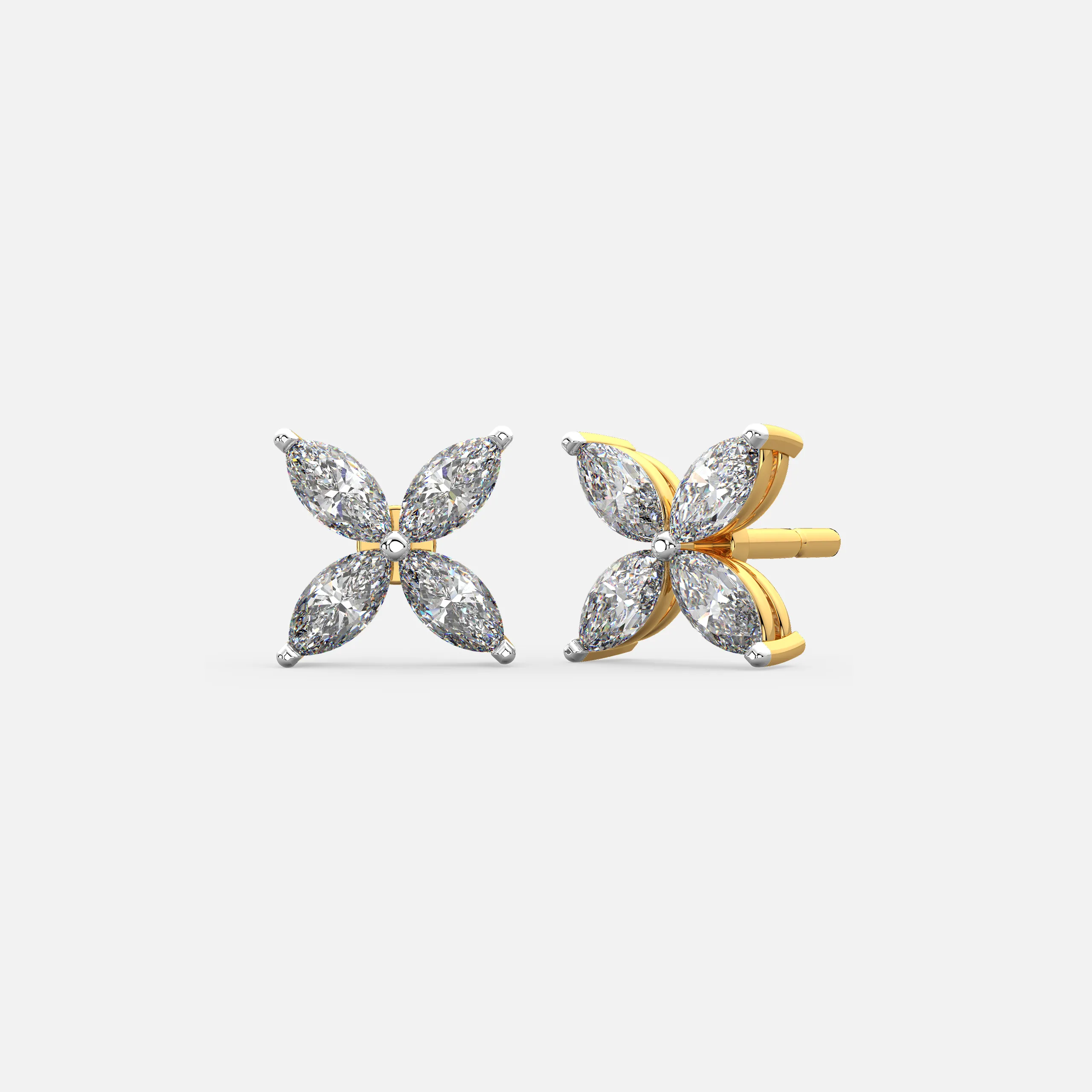 Marquise Blossom Diamond Studs