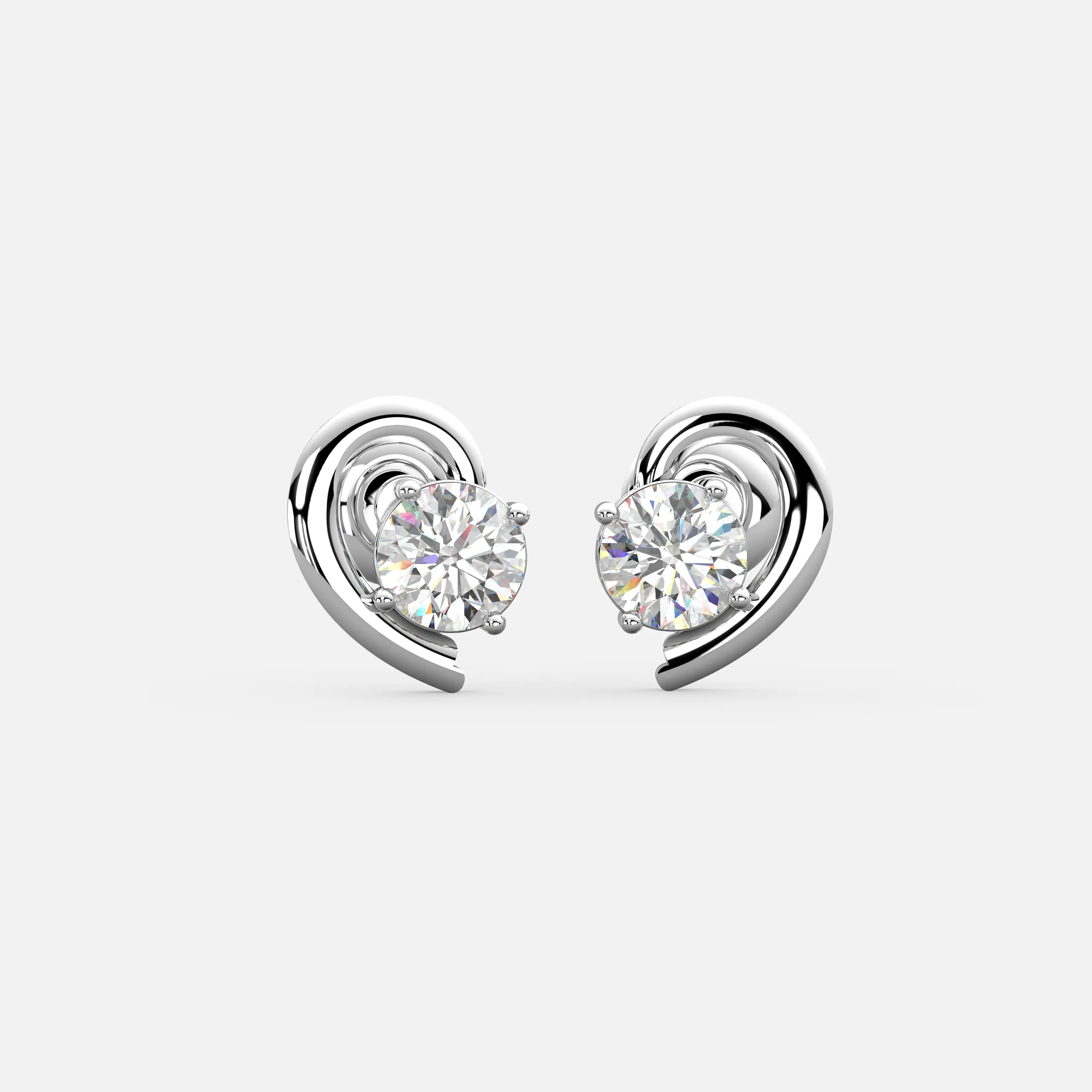 Luna Curl Diamond Earrings
