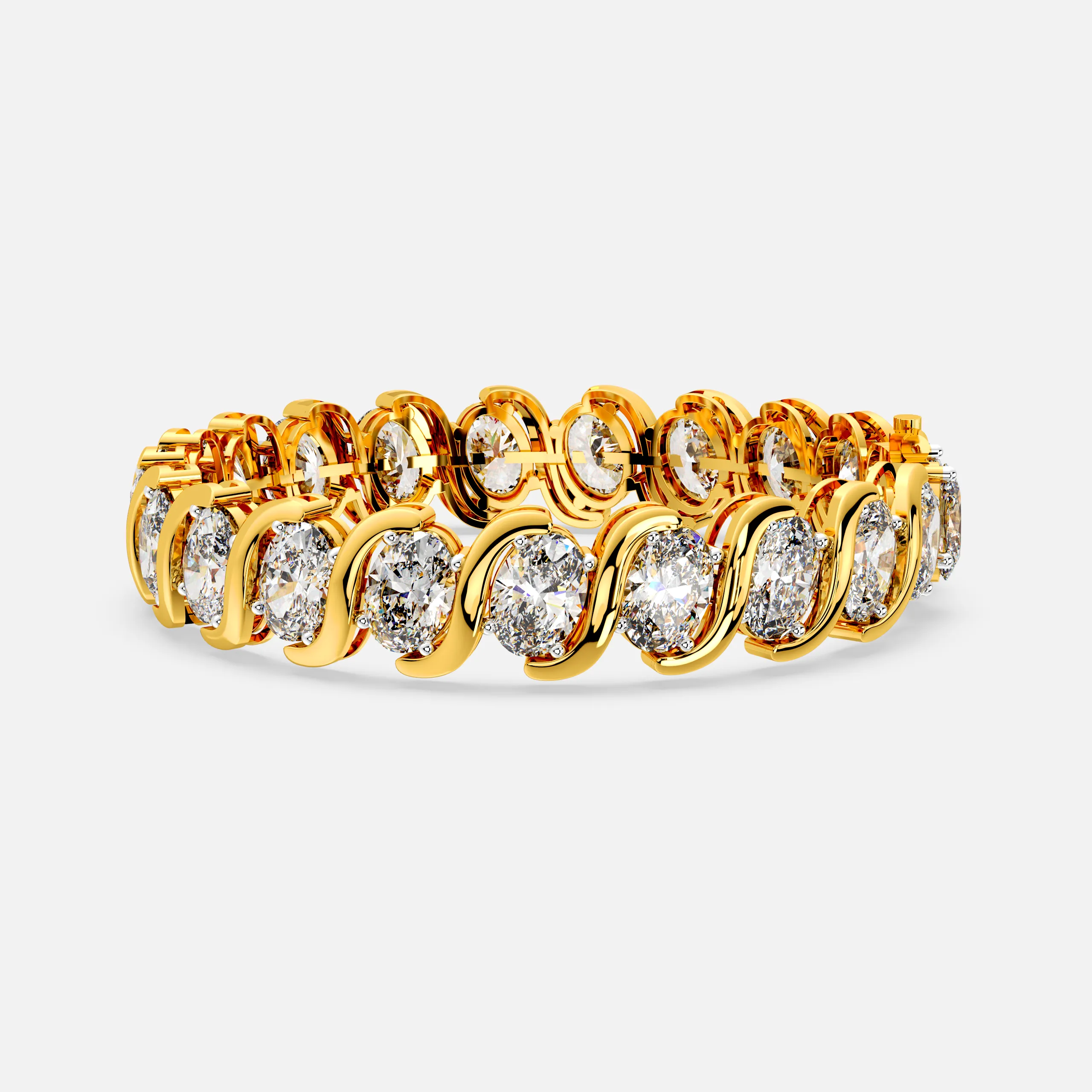 Serpentine Link Diamond Bracelet