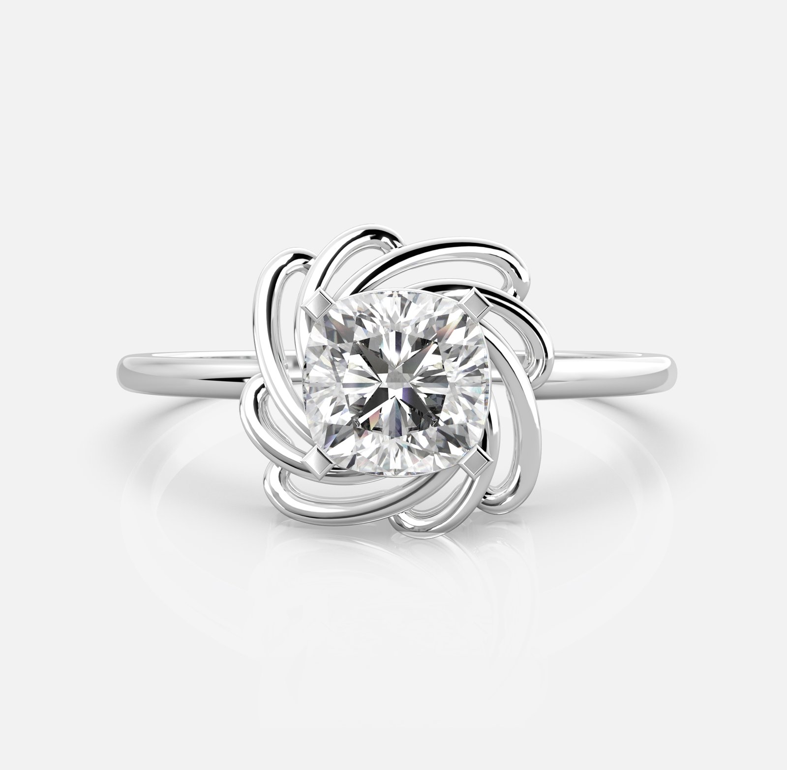 Knot Solitaire Diamond Ring