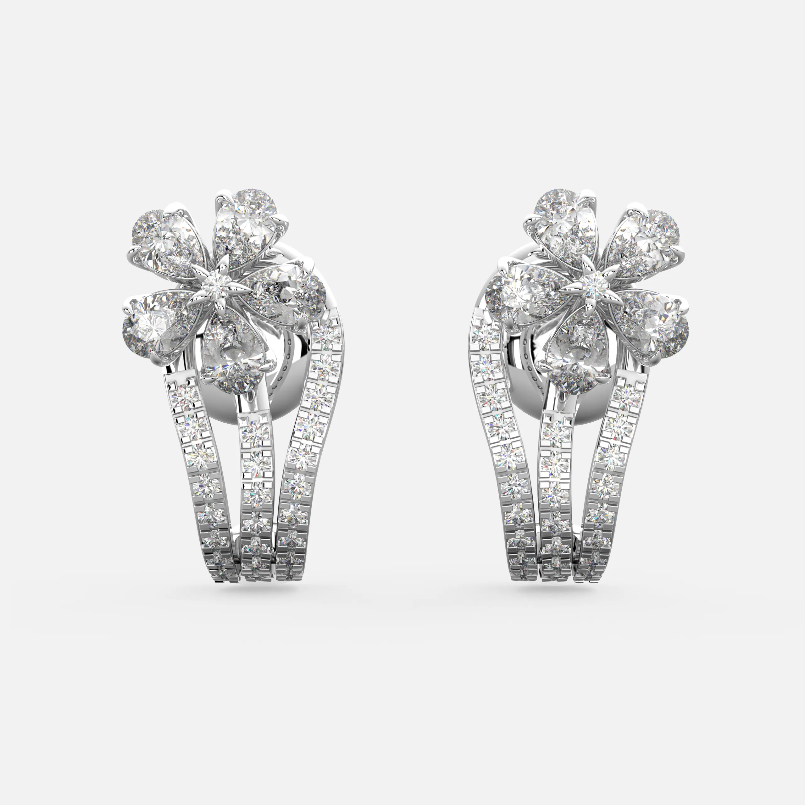 Emerald Glow Diamond Earrings