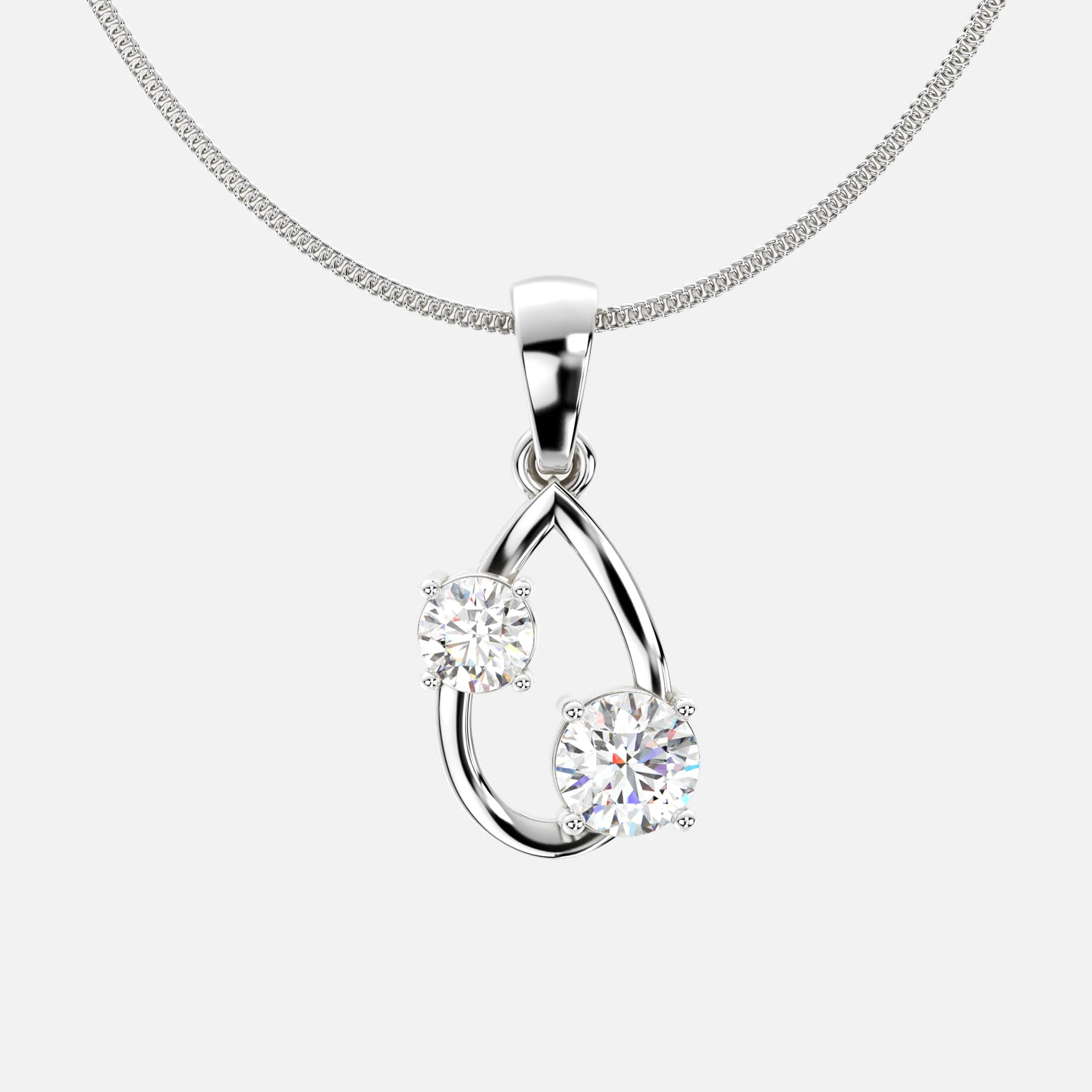Twirl of Brilliance Diamond Pendant