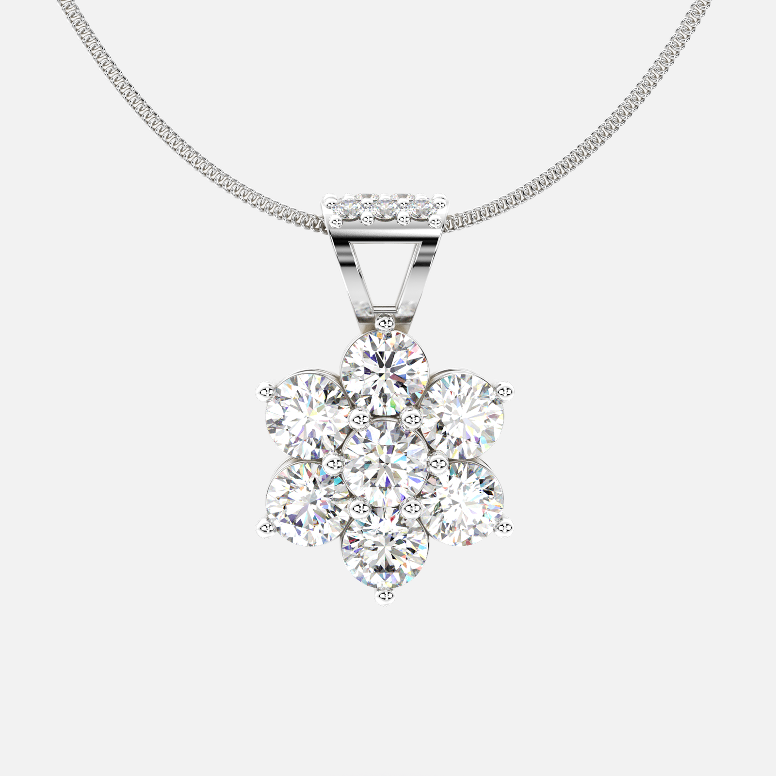 Glisten Diamond Cluster Pendant