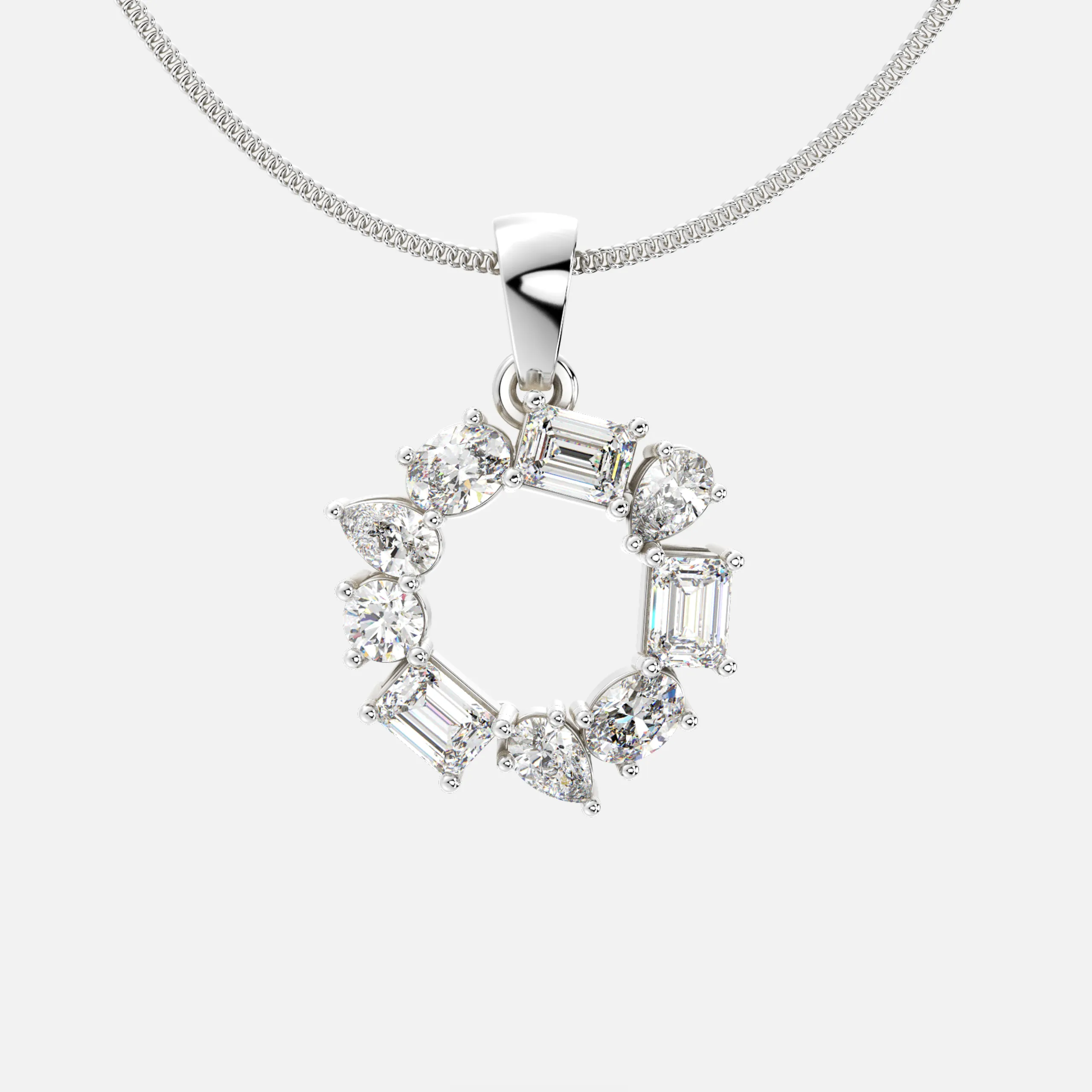 Lumi Circle Diamond Pendant