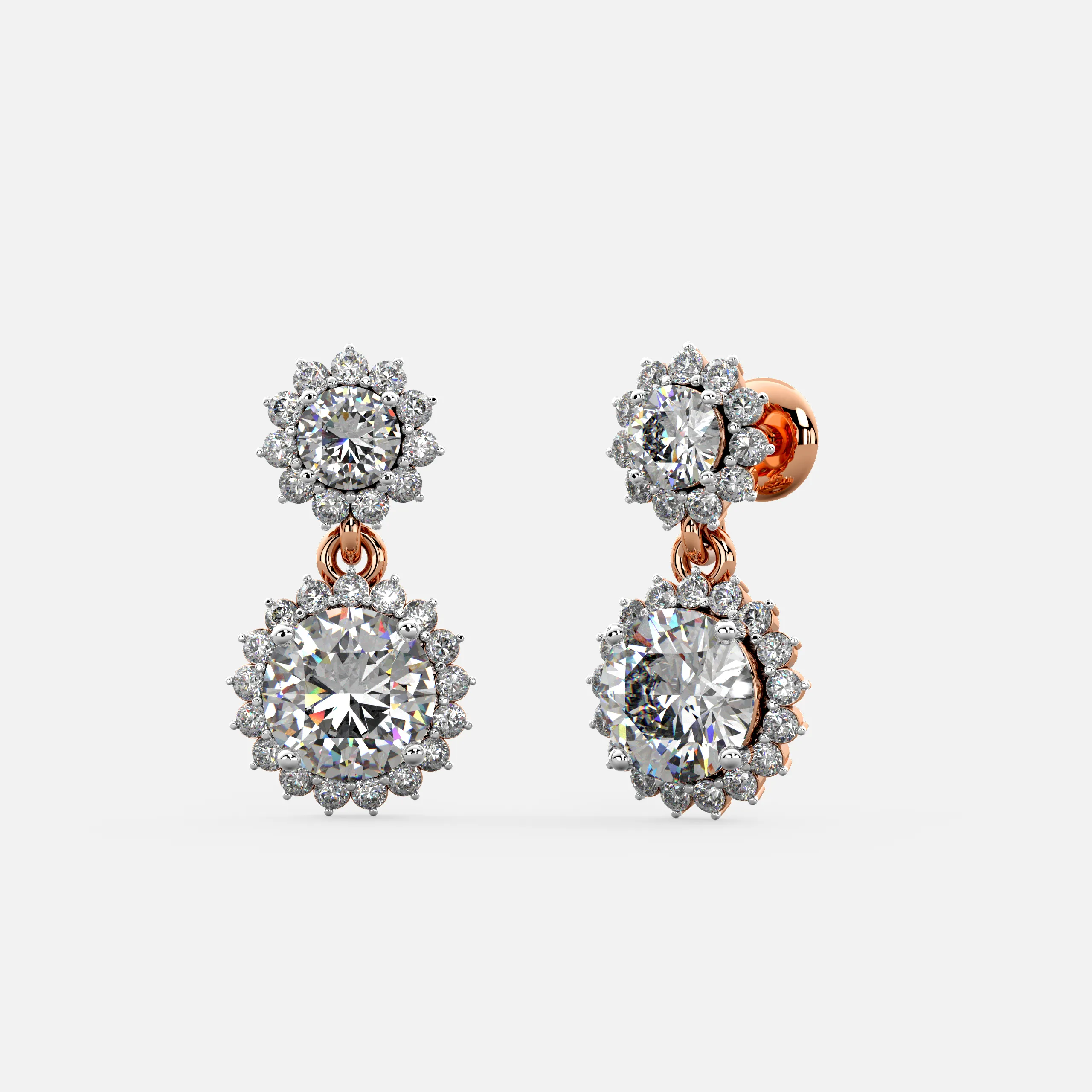 Radiant Bloom Diamond Earrings