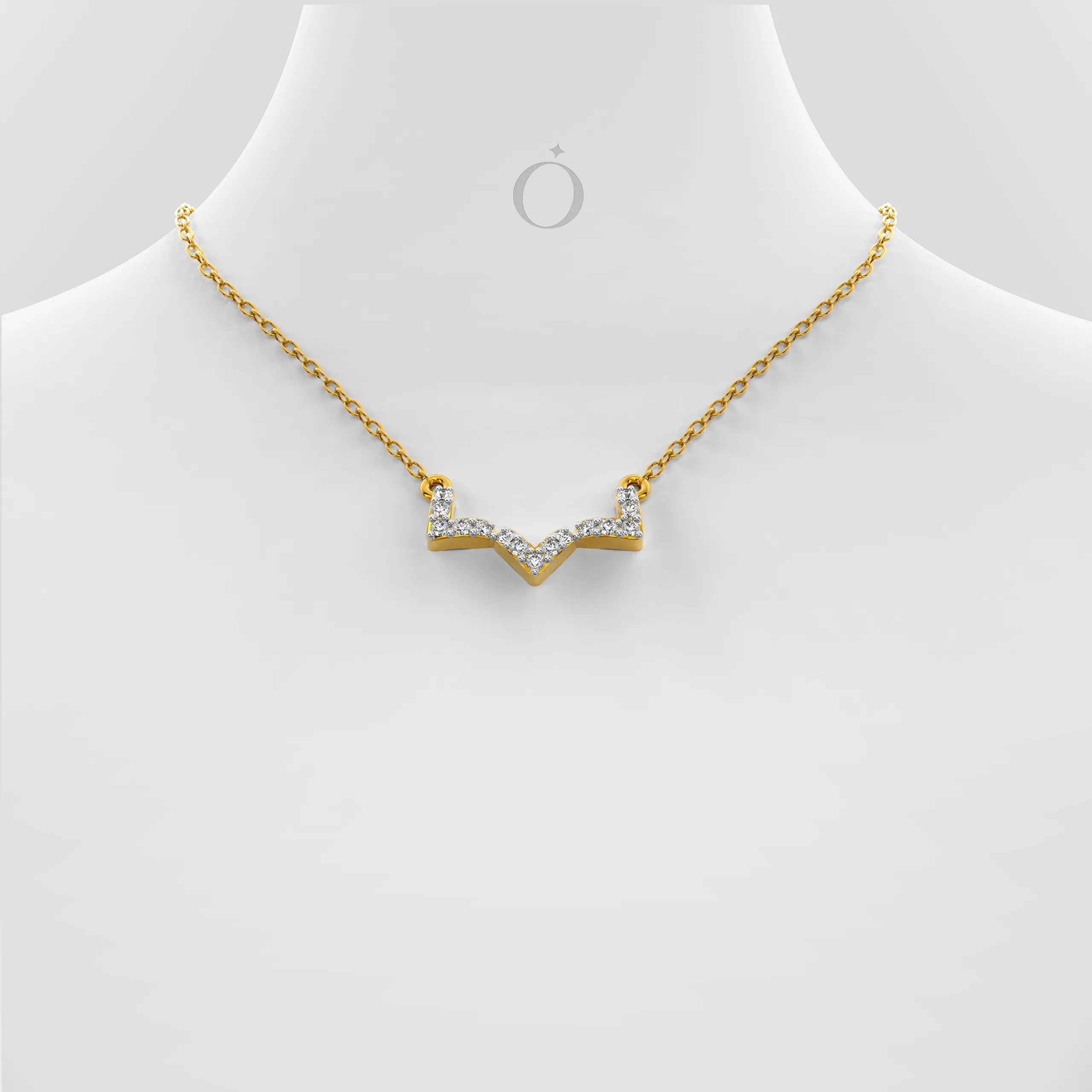 Chevron Diamond Necklace