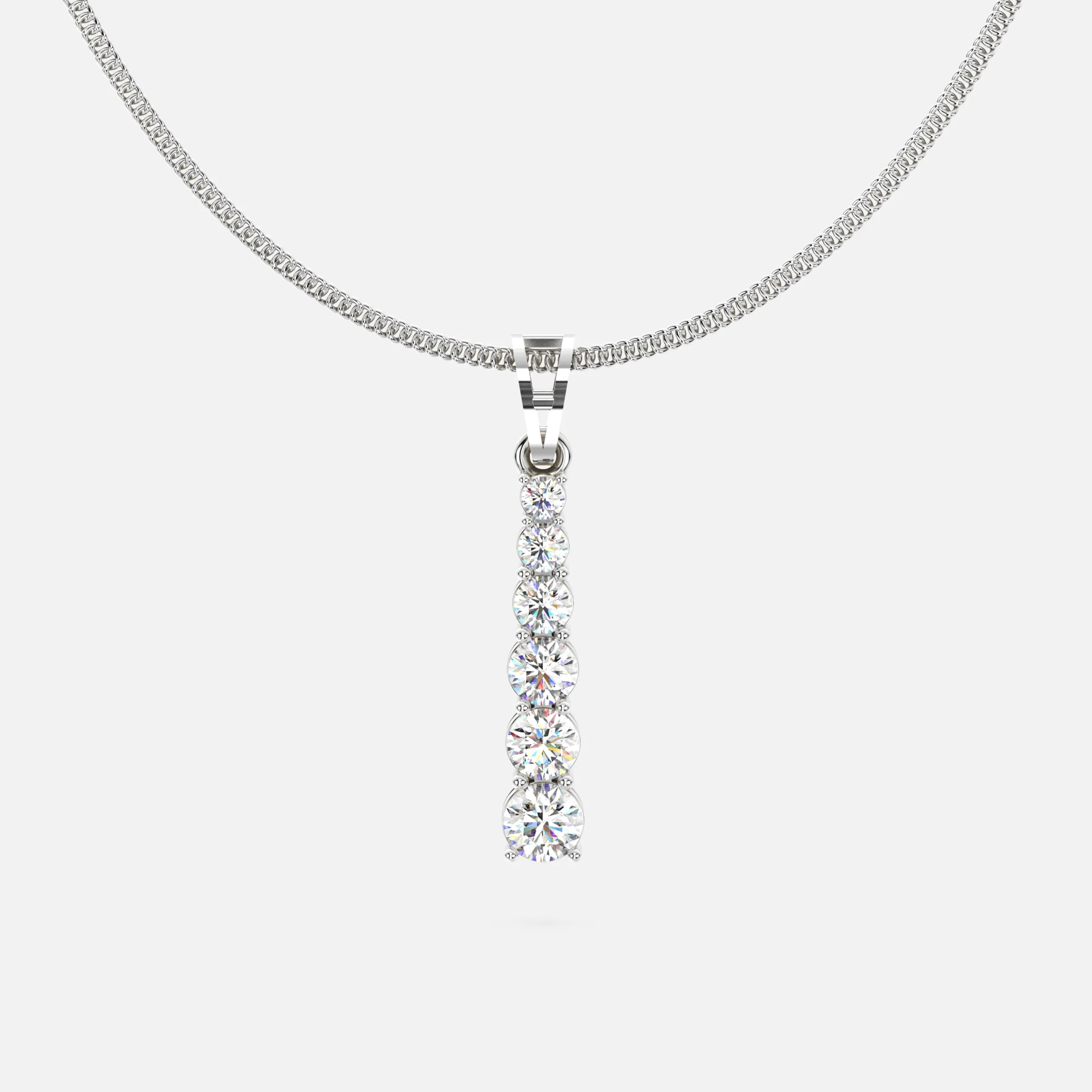 Lustre Cascade Diamond Pendant