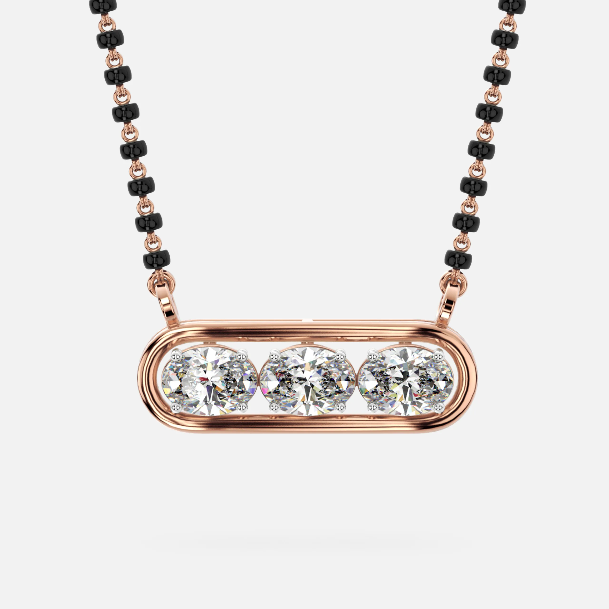 Trinity Bar Diamond Mangalsutra