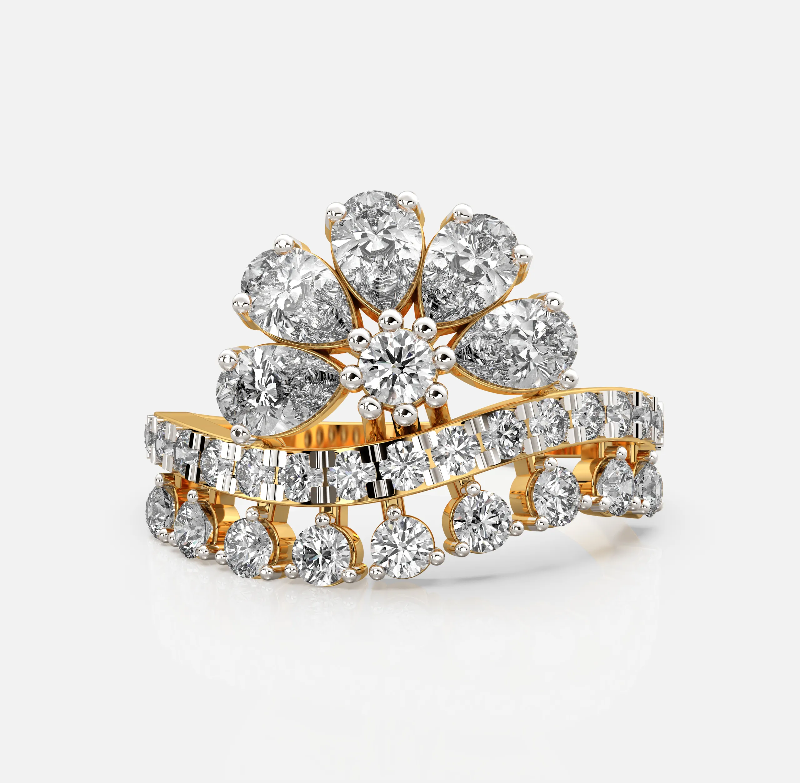 Floral Blossom Diamond Ring