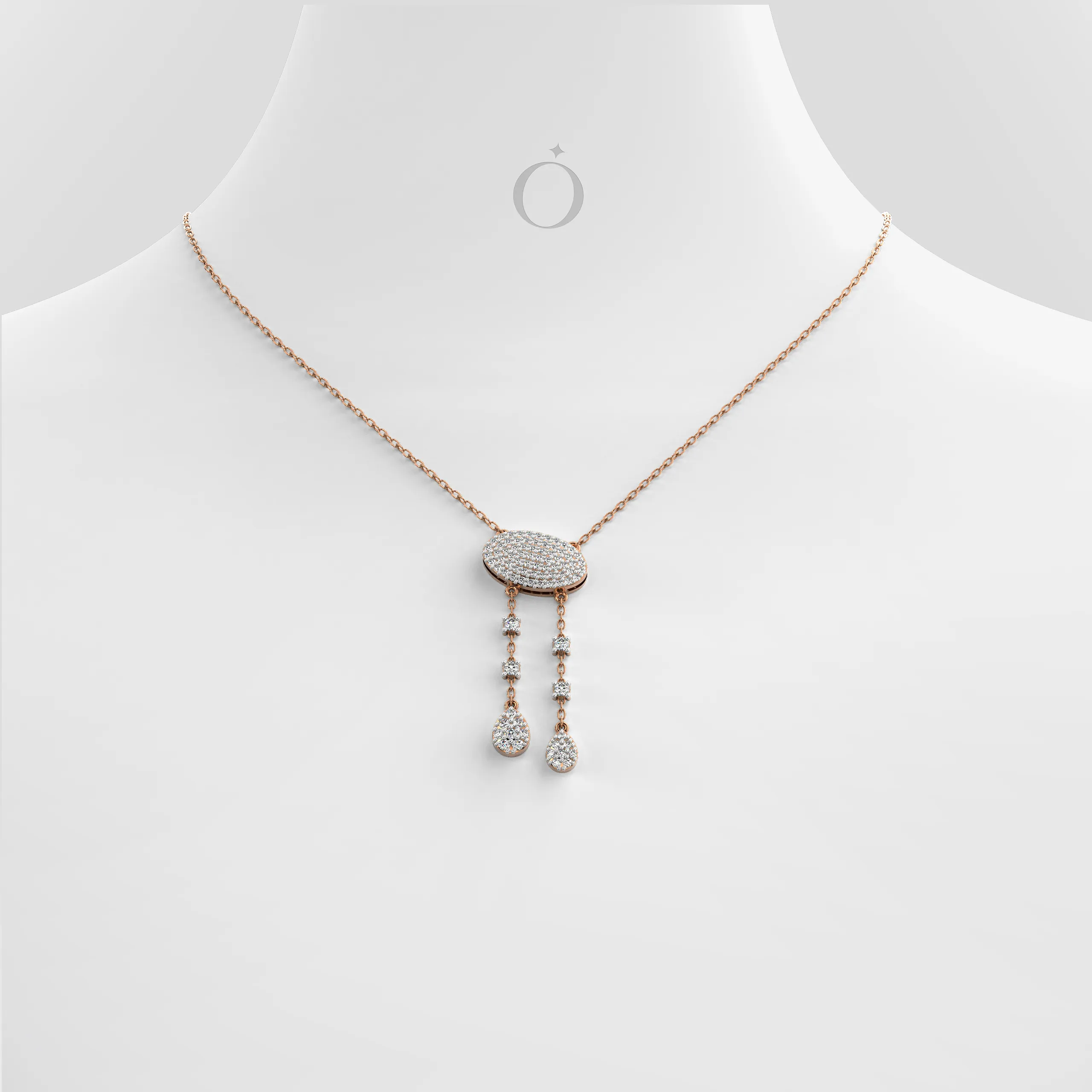 Dainty Diamond Tassel Necklace