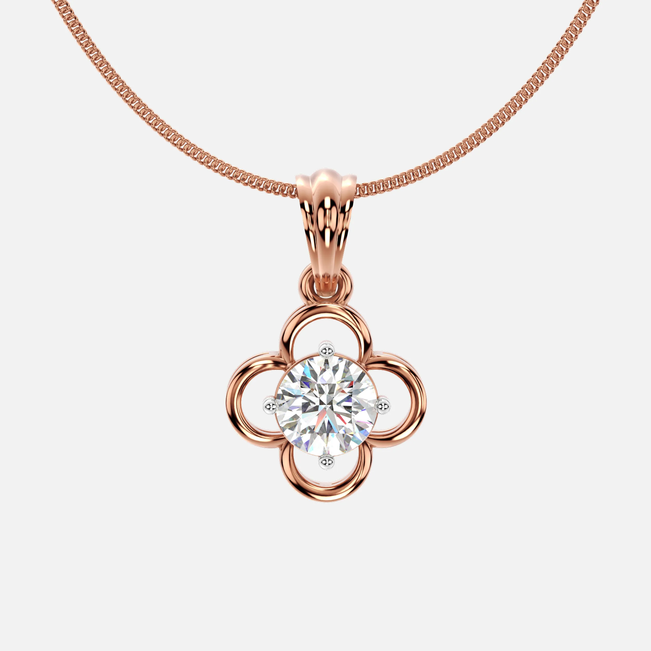 Celestial Petal Diamond Pendant