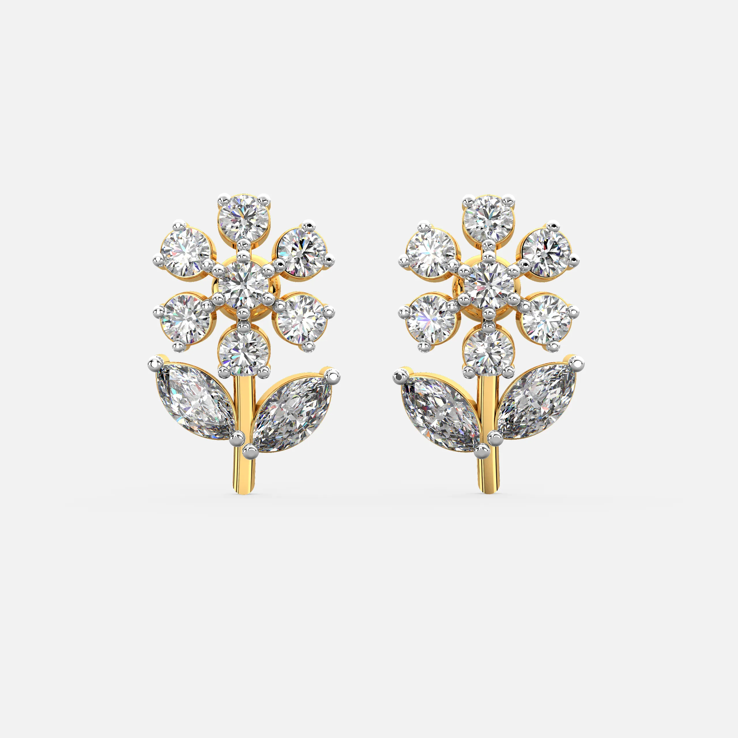 Sunflower Diamond Earrings