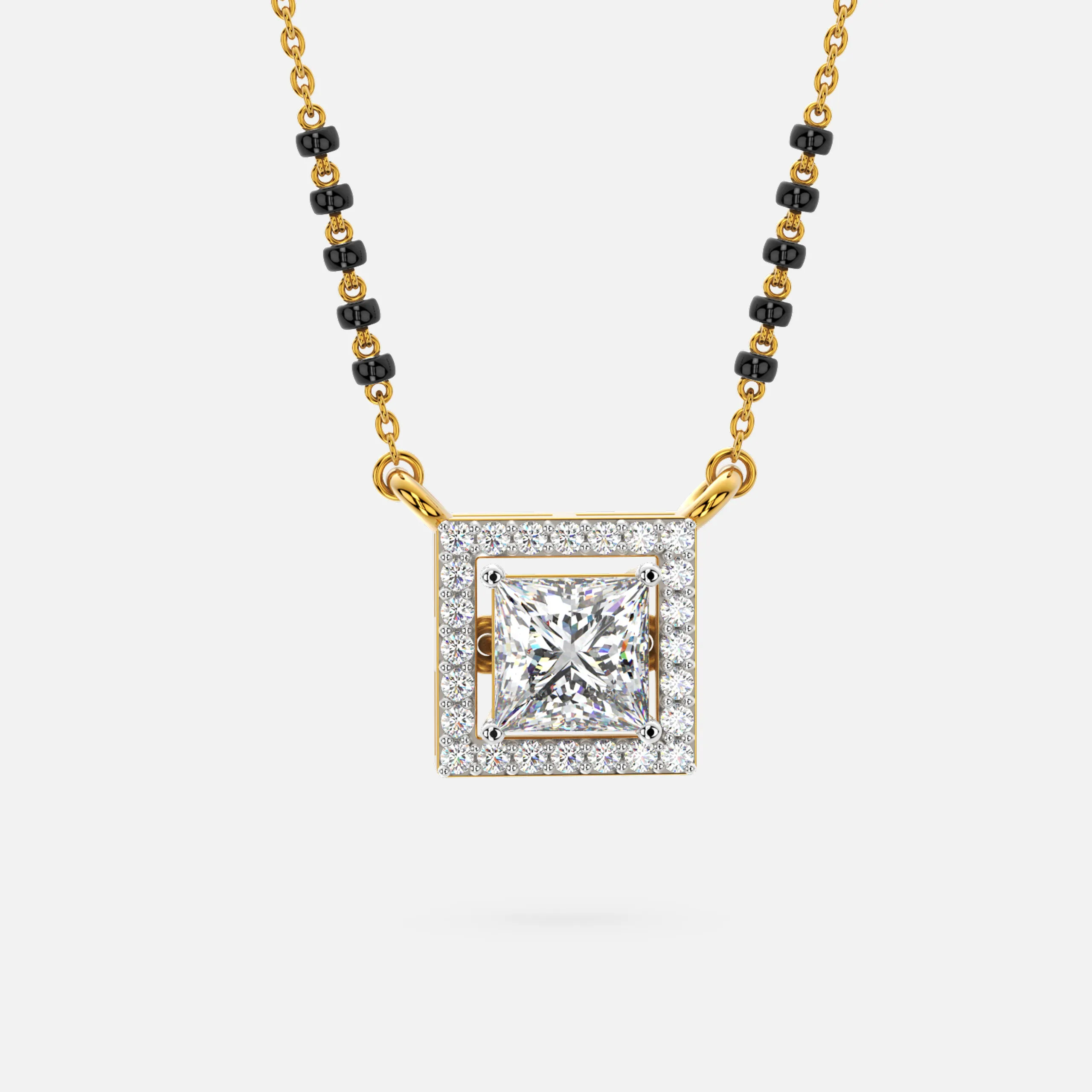 Geometric Diamond Mangalsutra