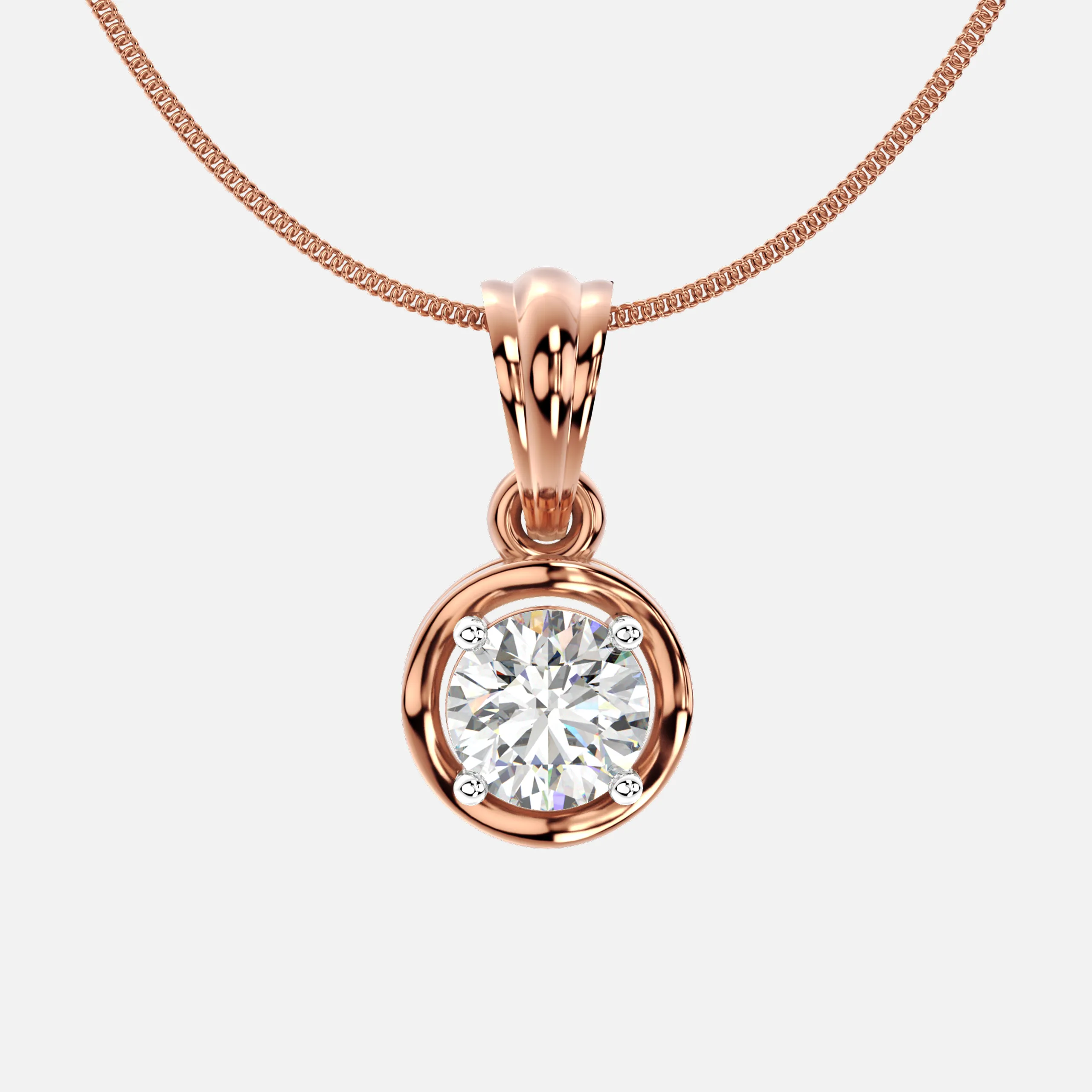 Classic Solitaire Diamond Pendant
