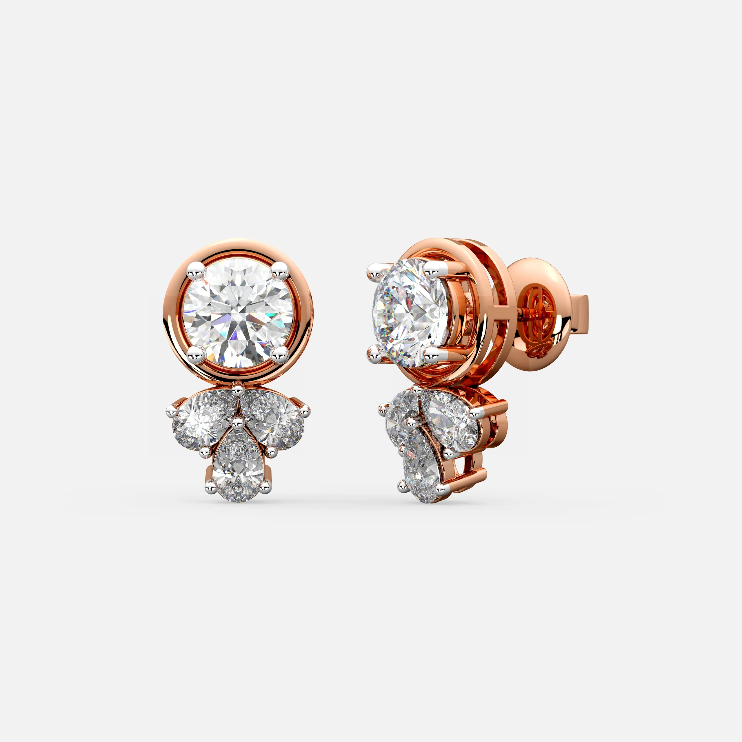 Blossom Drop Diamond Earrings