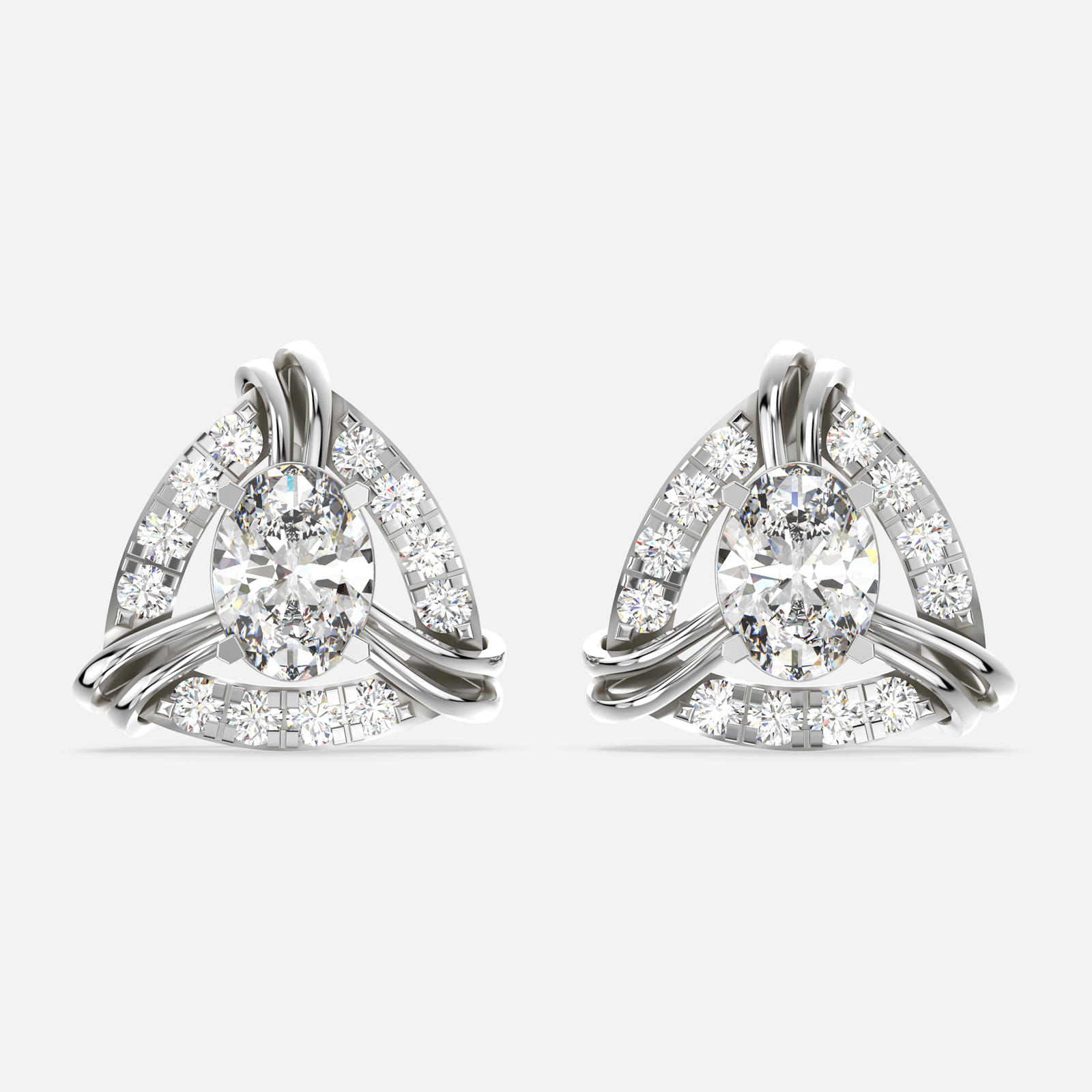 Trinity Gleam Diamond Earrings
