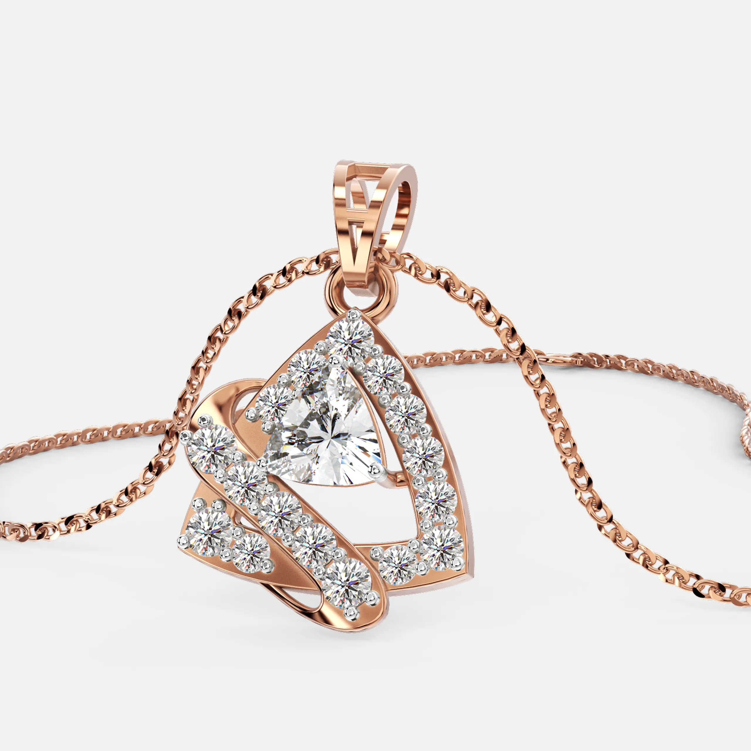Trillion Grace Diamond Pendant