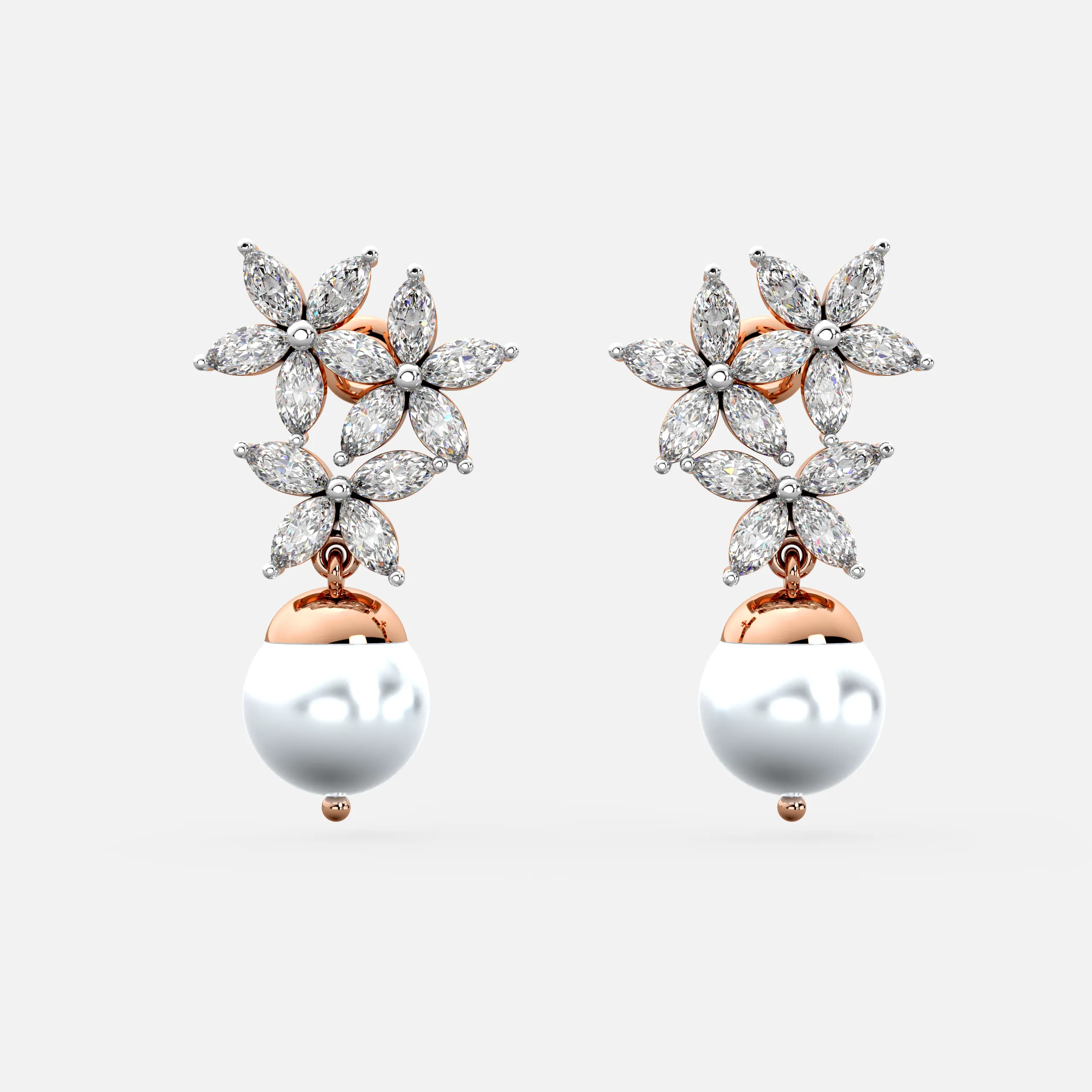 Celestial Bloom Pearl Earrings