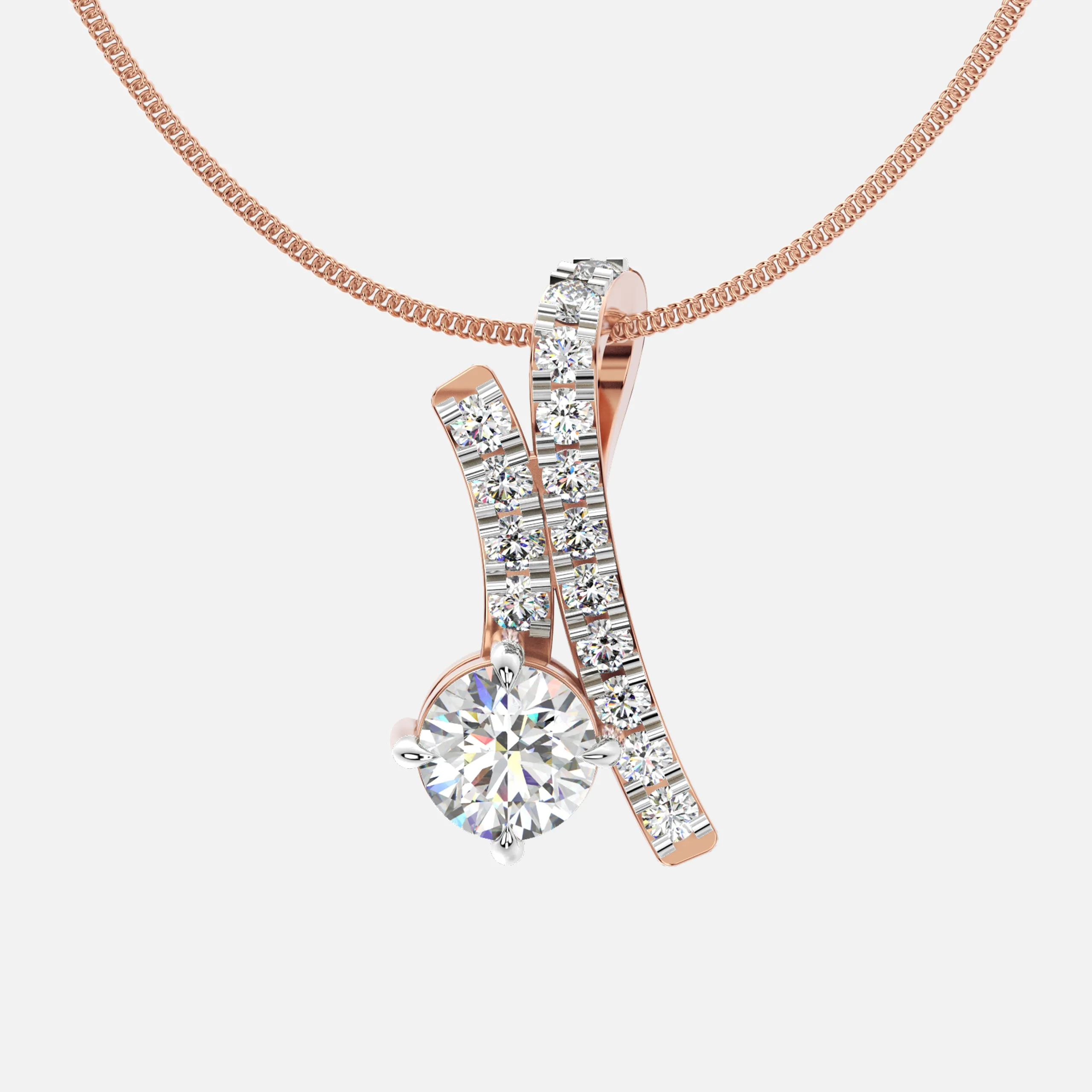 Luxury Arc Diamond Pendant
