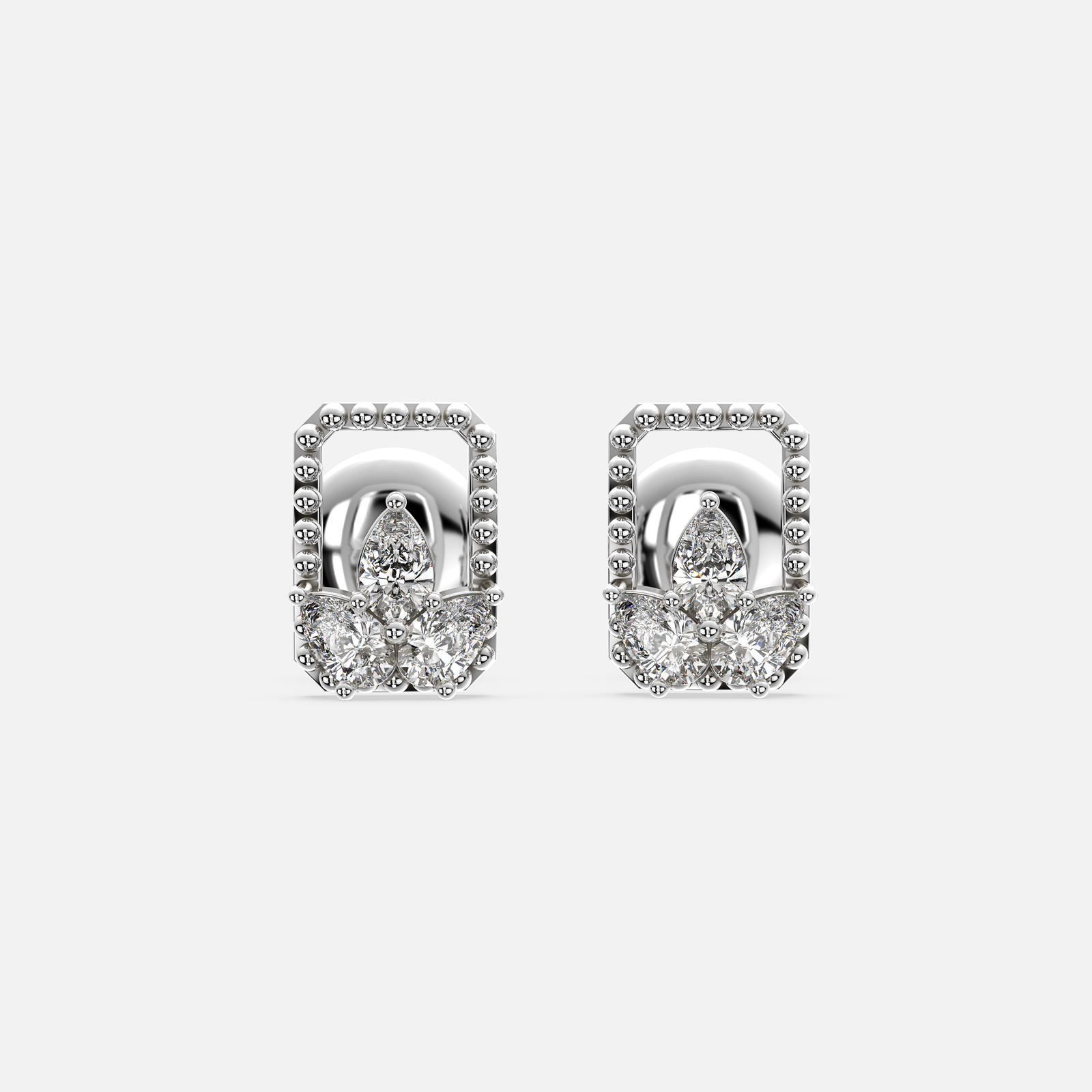 Petal Frame Diamond Earrings