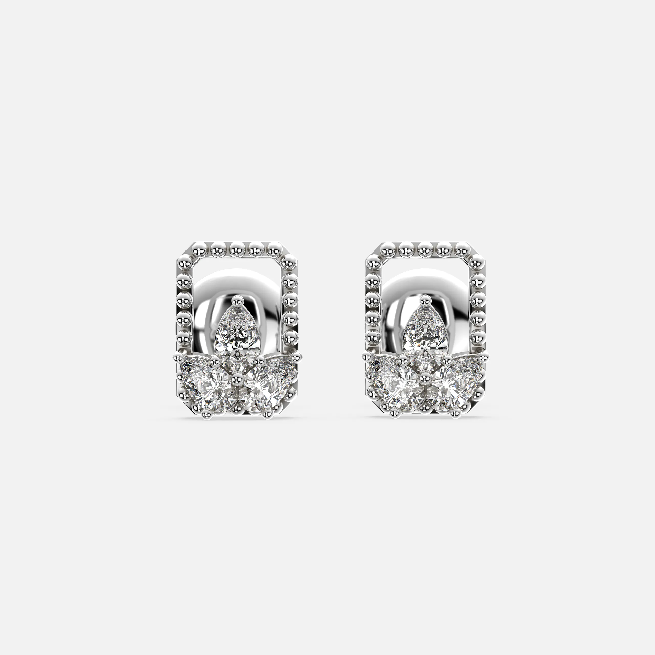 Petal Frame Diamond Earrings