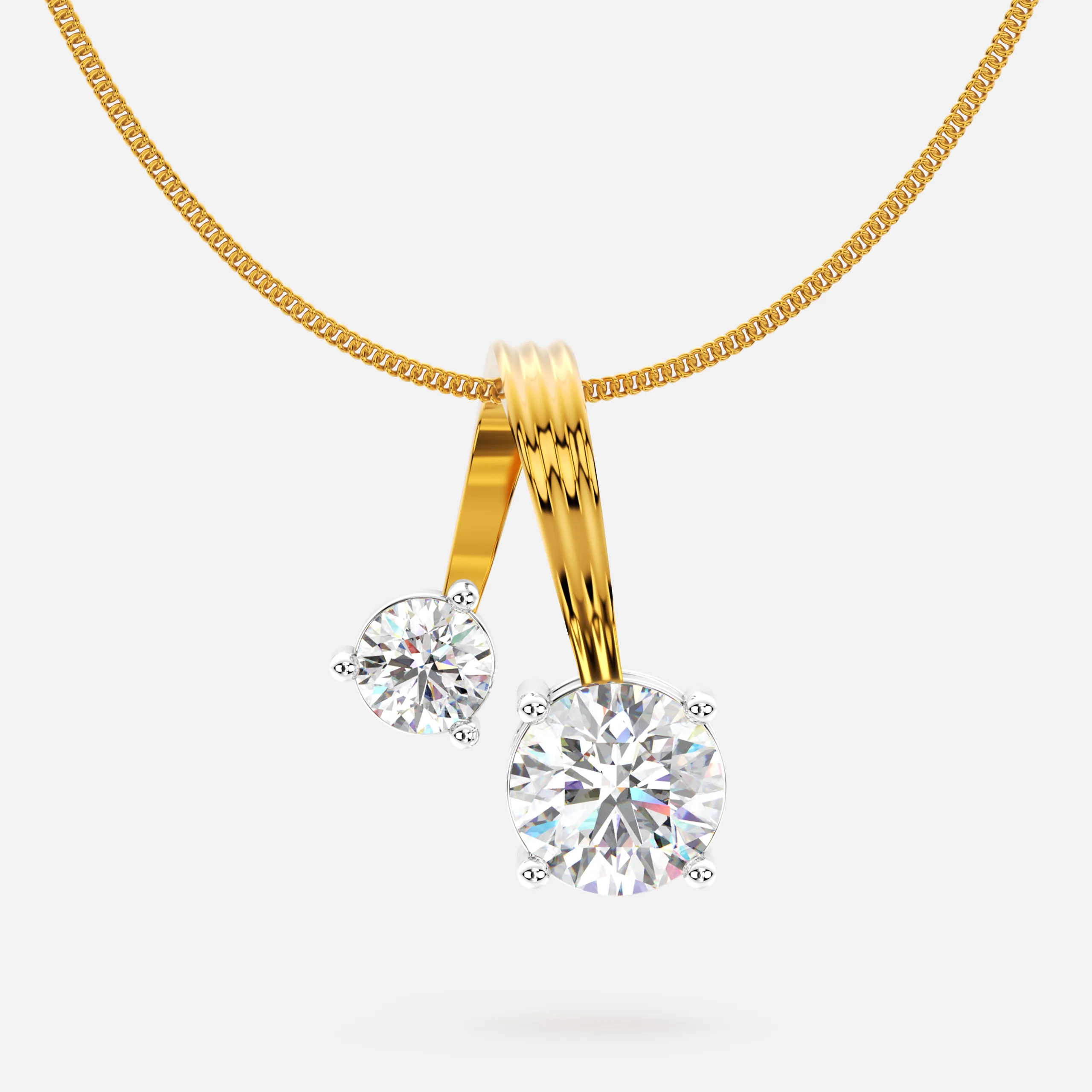 Dual Drop Diamond Pendant