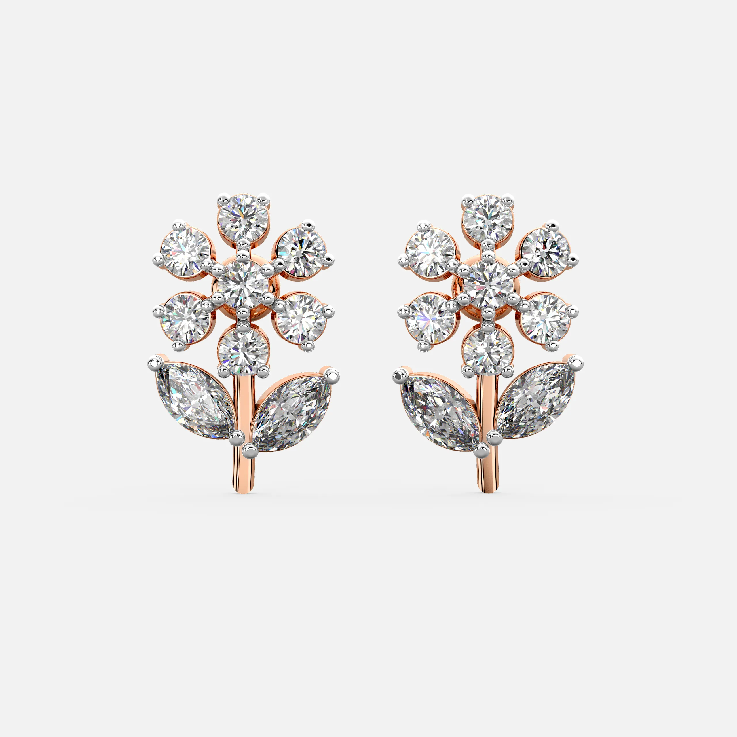 Sunflower Diamond Earrings