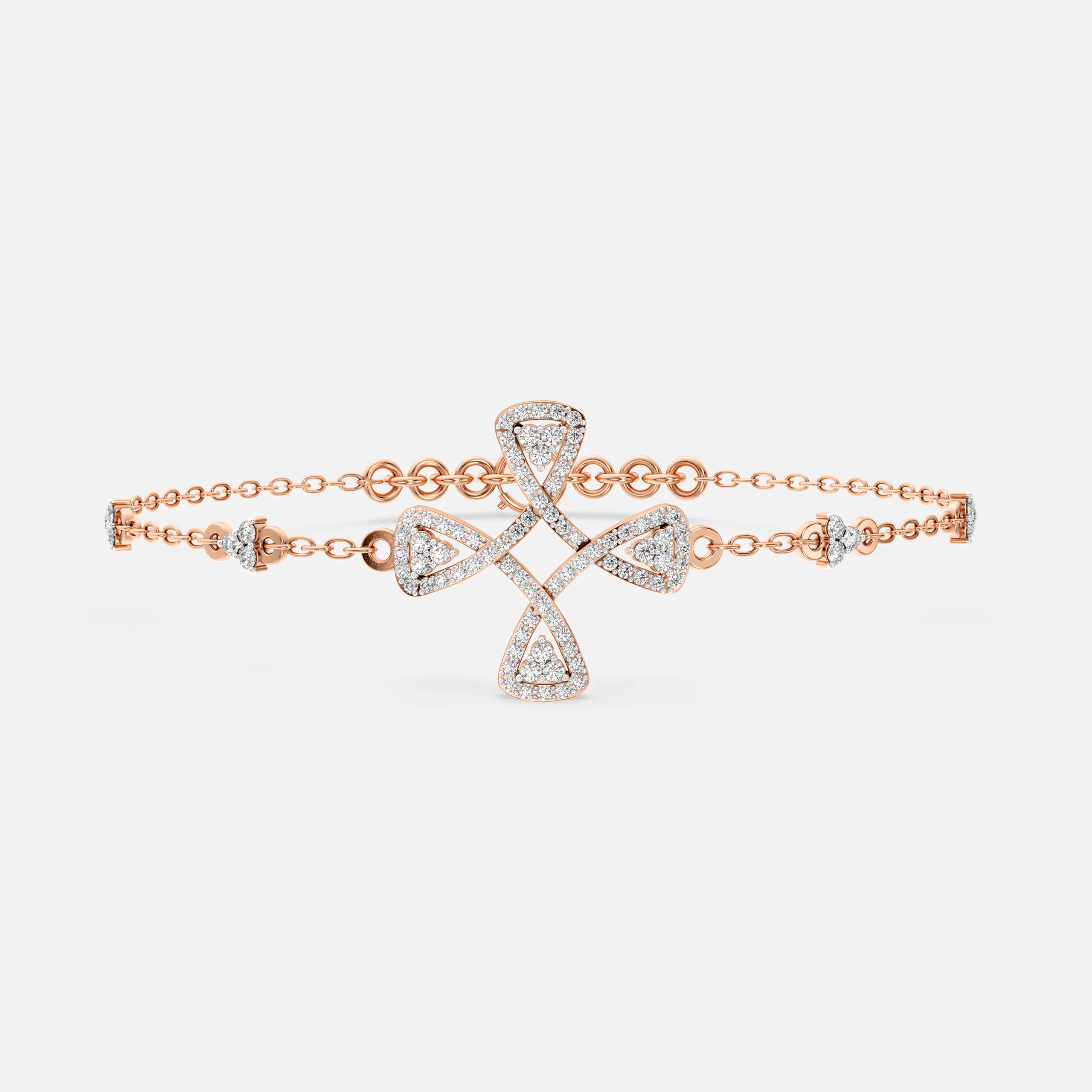 Diamond Floral Lattice Bracelet