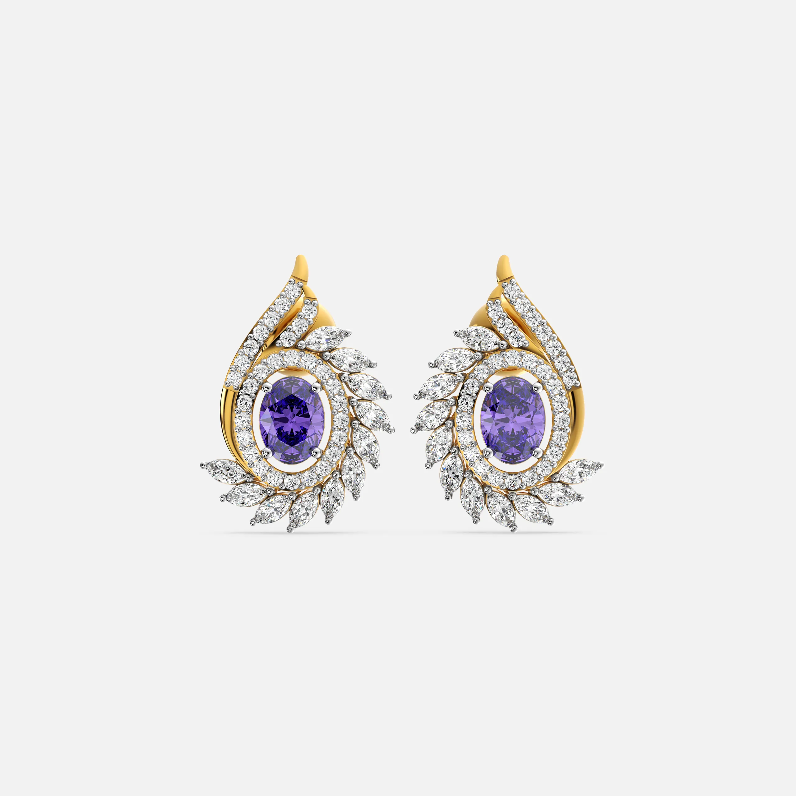 Amara Swirl Diamond Earrings