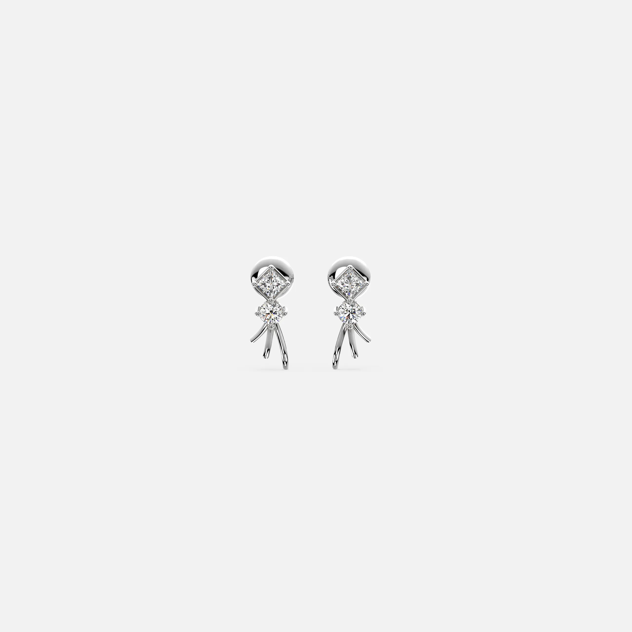 Dual Luxury Diamond Earrings