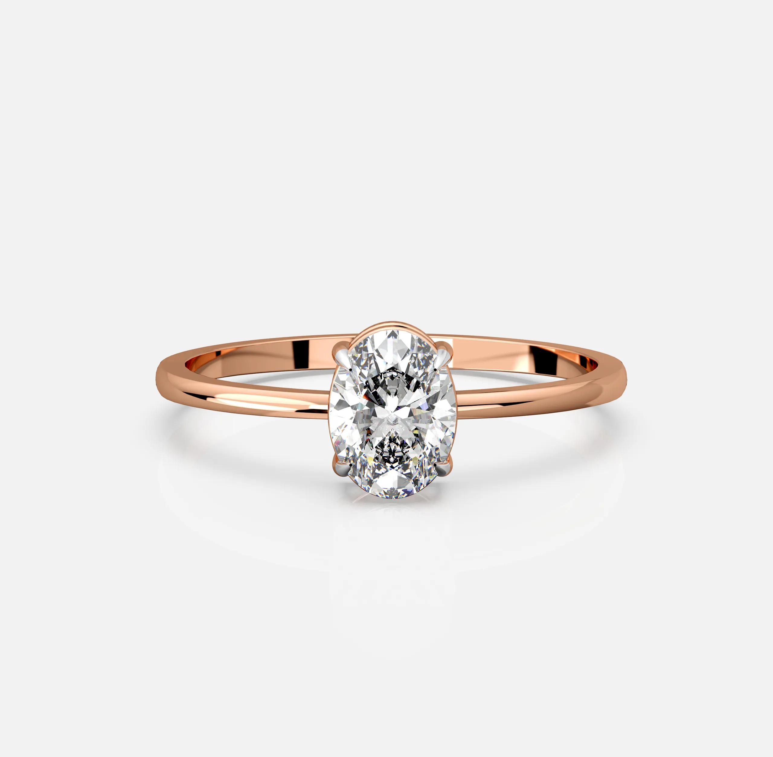 Aurora Oval Solitaire Ring