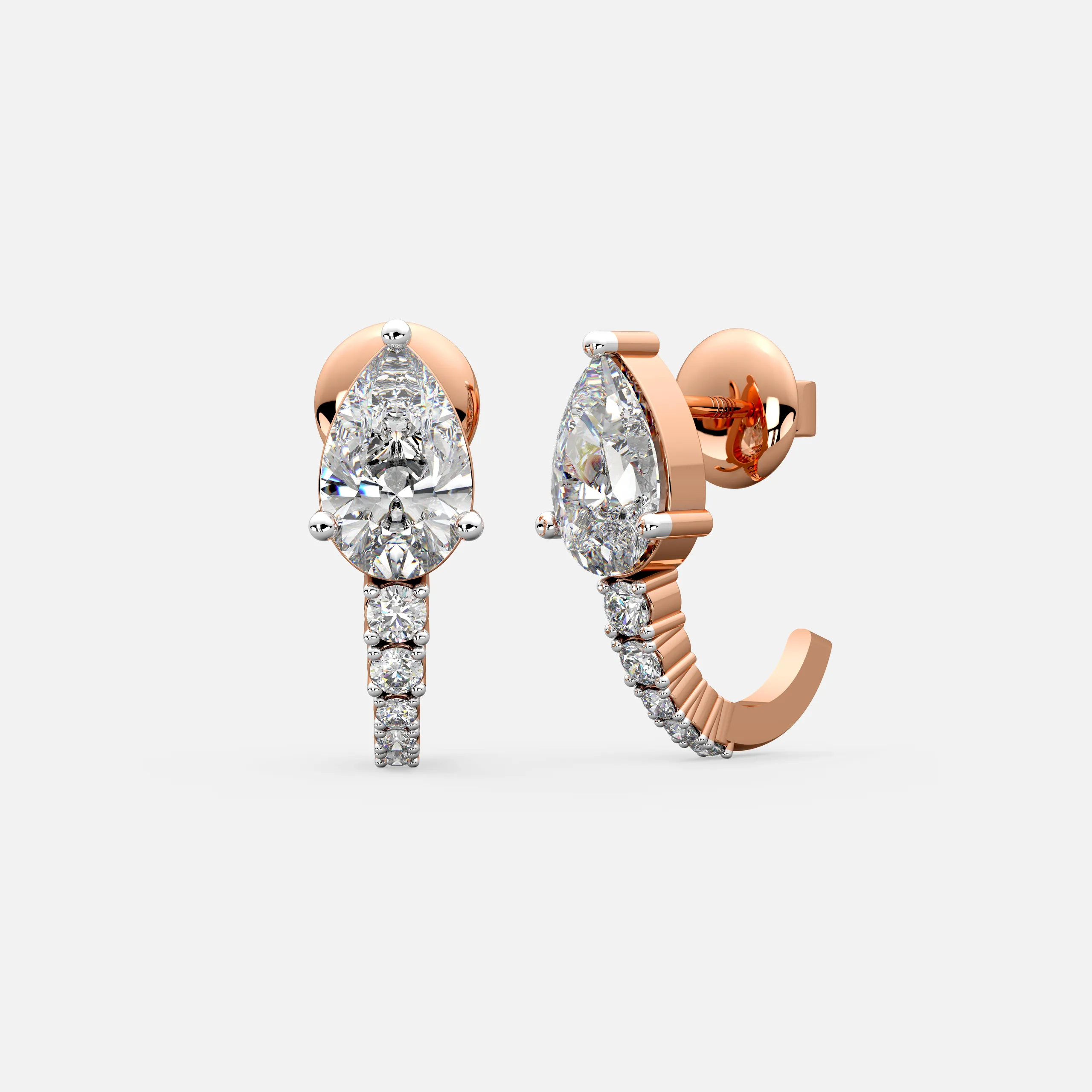Pear Grace Diamond Earrings