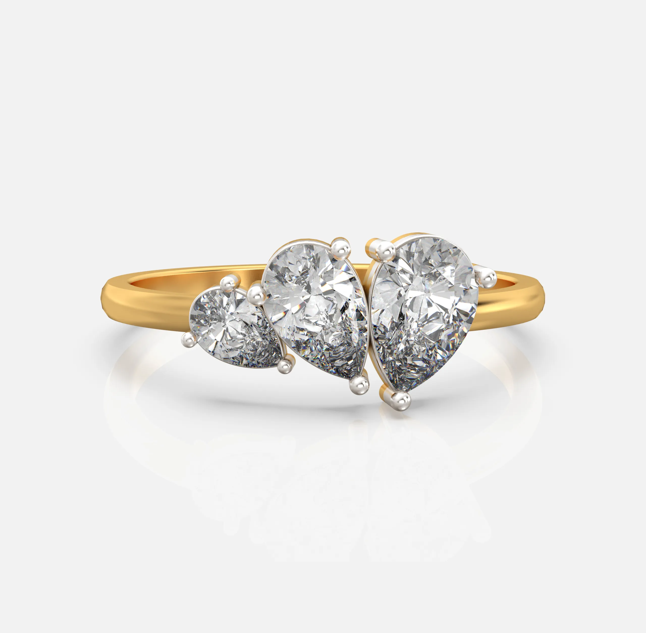Trio Pear Diamond Ring