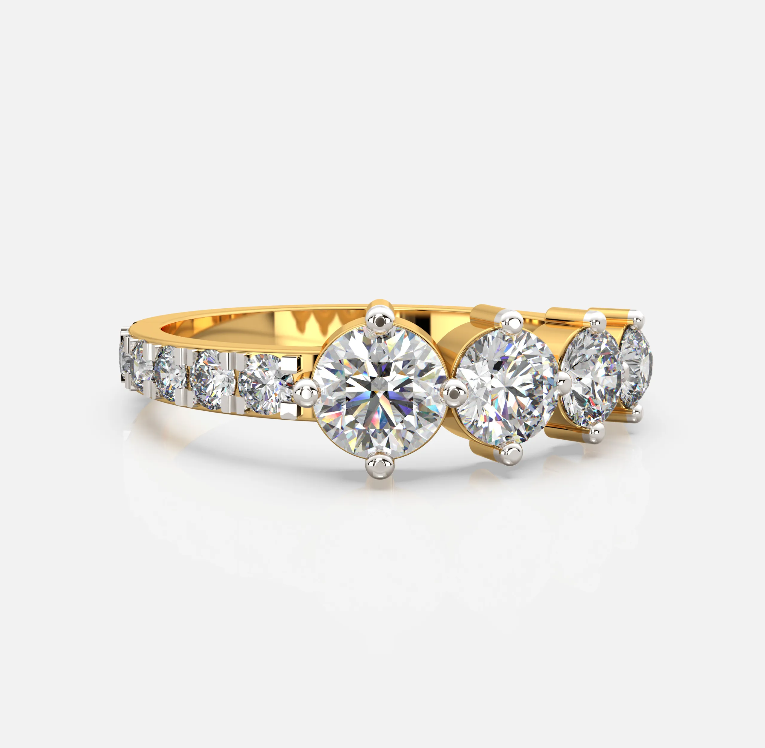 Grace Line Diamond Ring