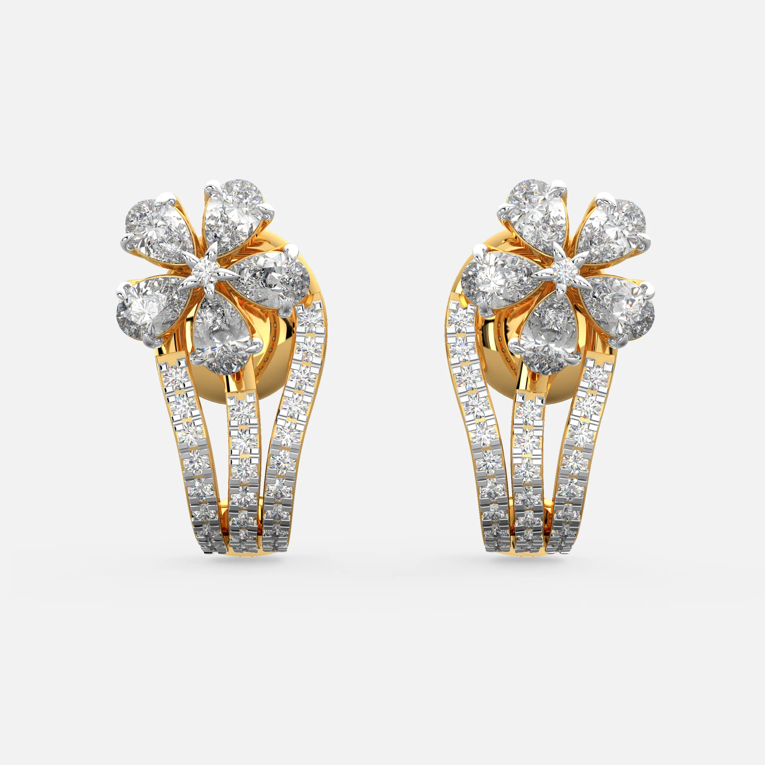 Emerald Glow Diamond Earrings