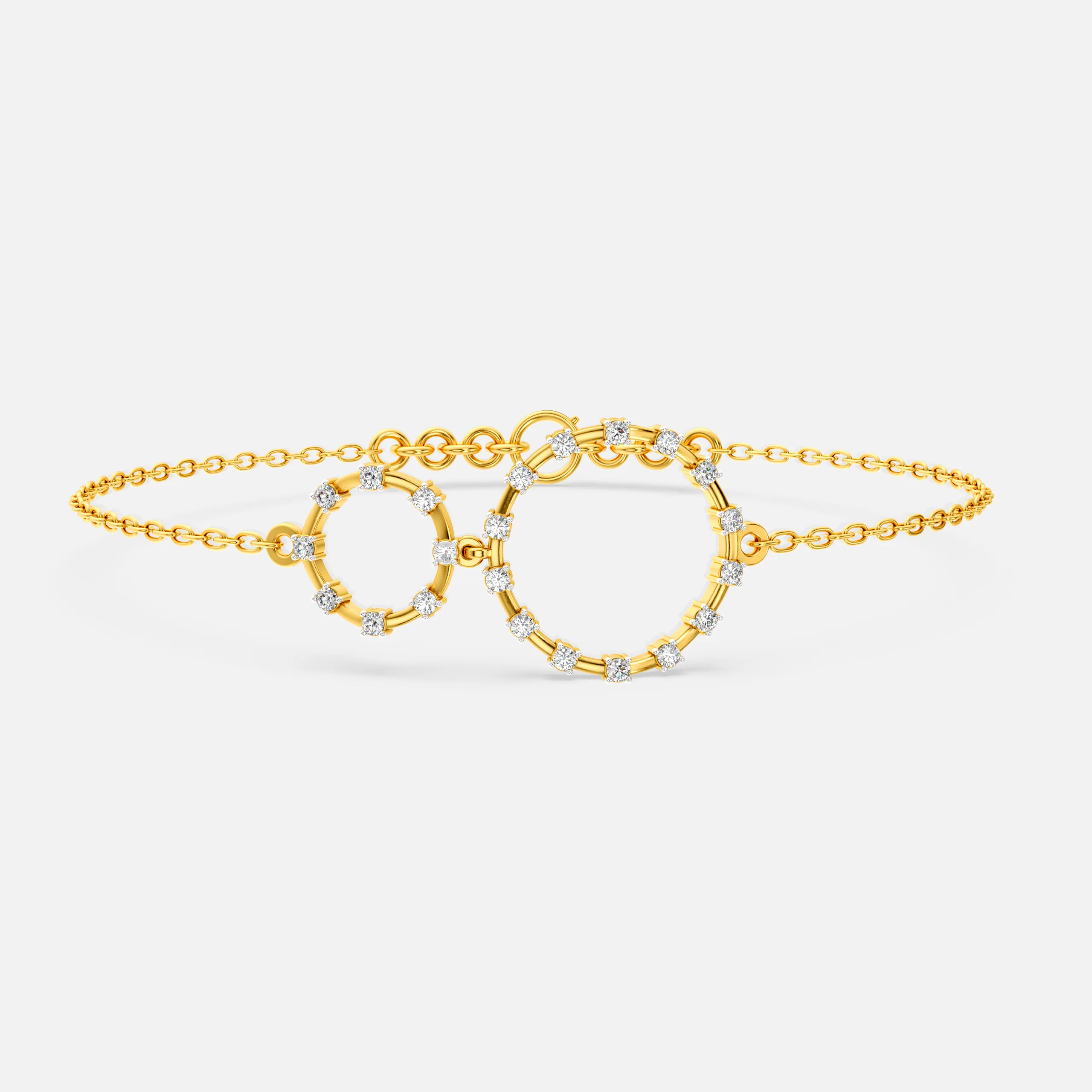 Linked Circle Diamond Bracelet
