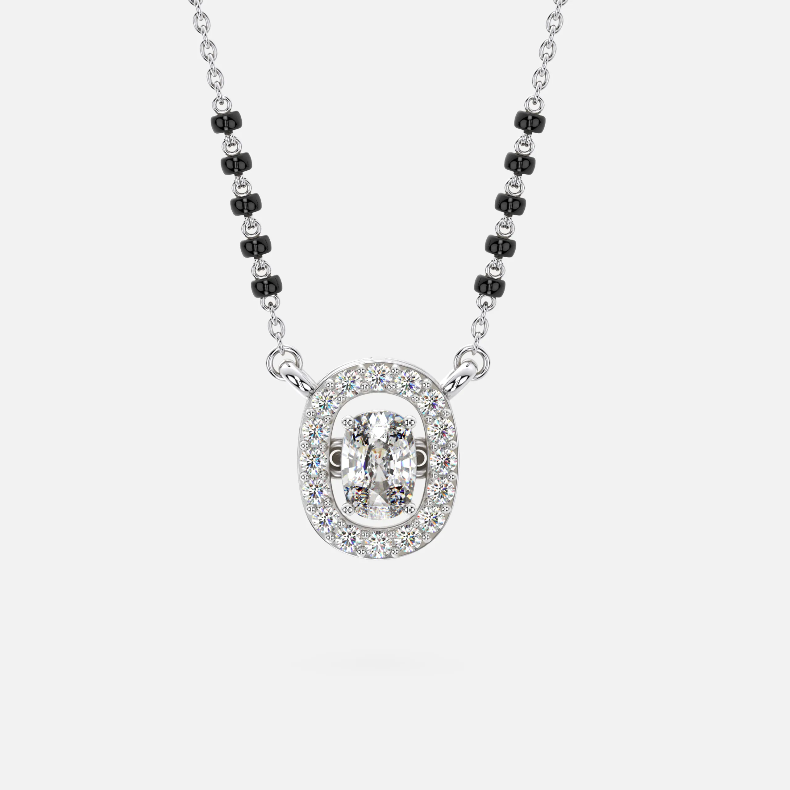 Diamond Halo Mangalsutra